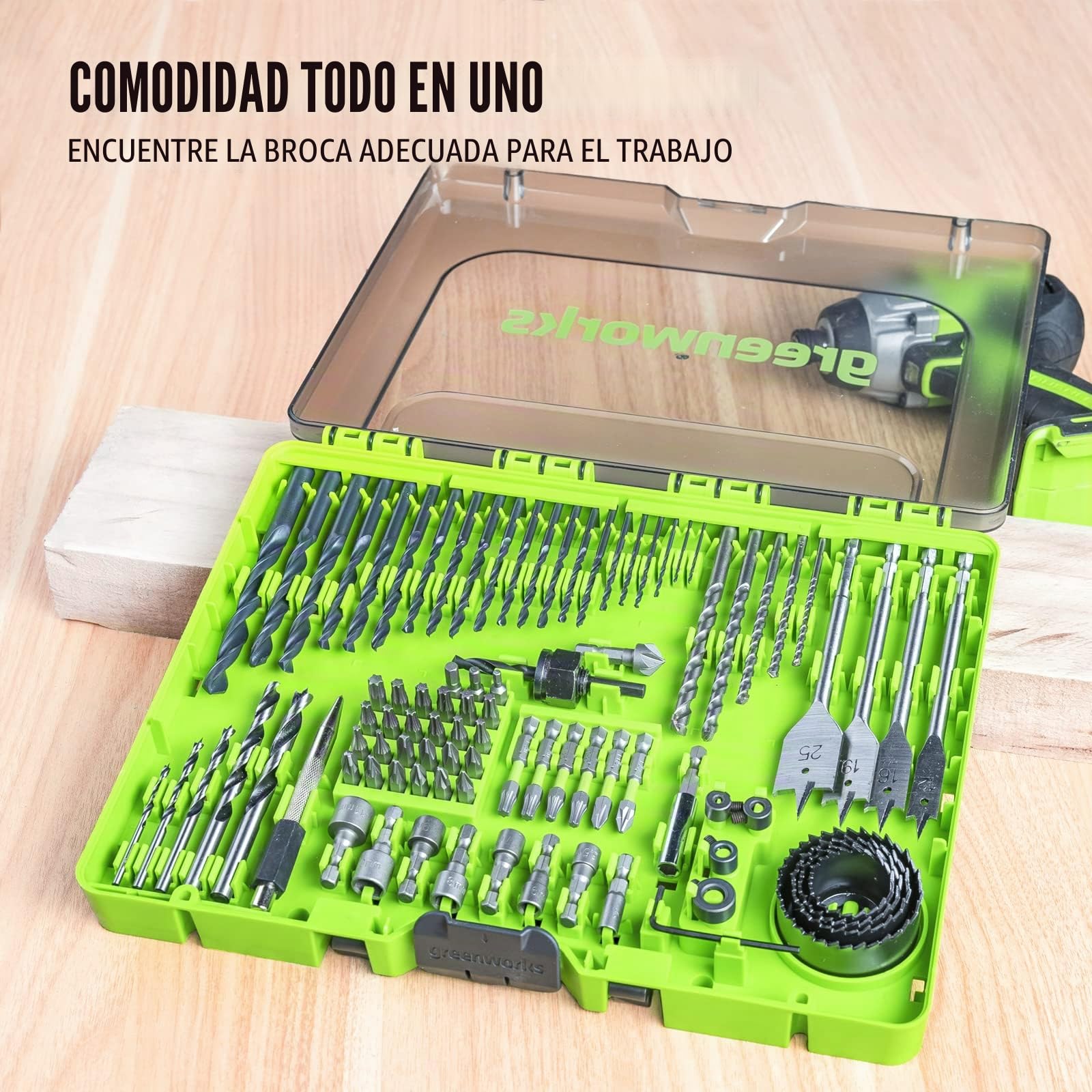 Greenworks Puntas de taladro y destornillador Greenworks (juego completo de 90 piezas de puntas para taladros y destornilladores inalámbricos)