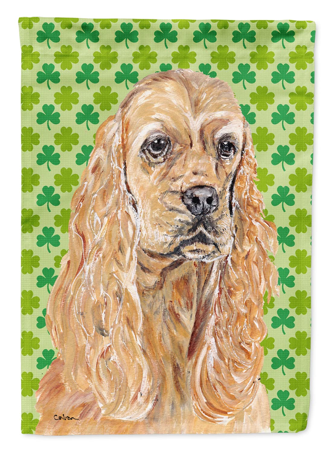 Drapeau de jardin Cocker Spaniel pour la Saint-Patrick | Décoration extérieure irlandaise festive