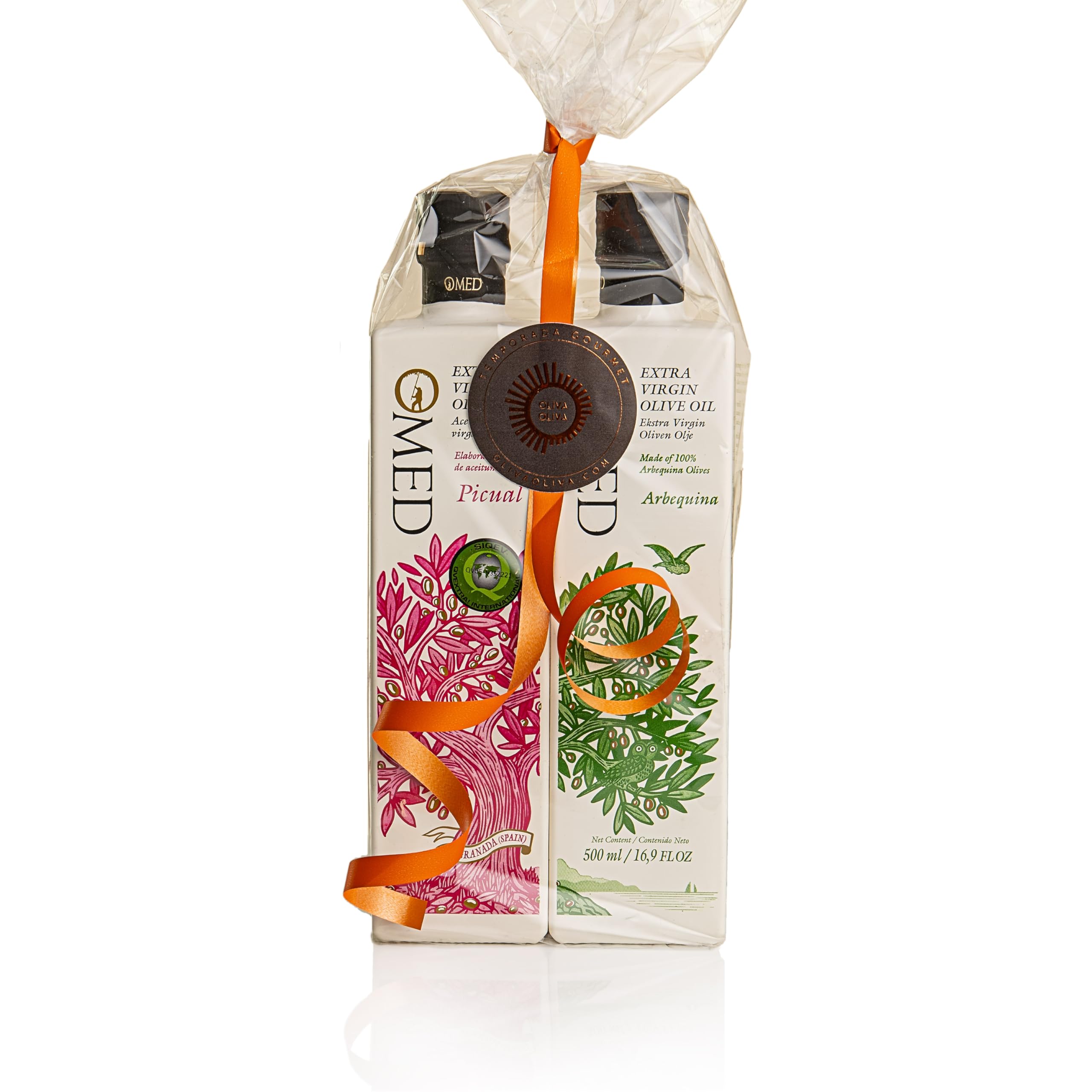 O-Med | Pack Regalo Aceite Variedad Picual + Arbequina Aceite De Oliva Virgen Extra OMED