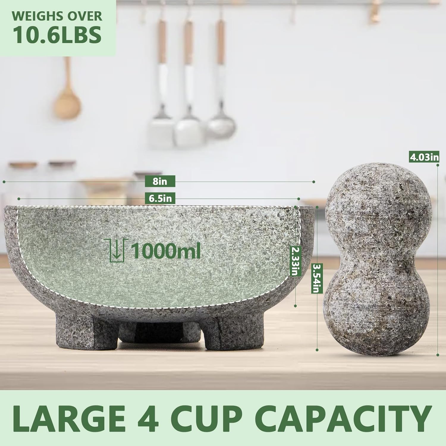 Luvan Large Mortar and Pestle Set - Image 4