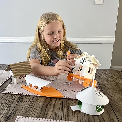 Miniatura 5 de ButterflyEdufields Kit de construcción de casas 5 en 1 para niños a partir de 5 años  Proyectos STEM, kit de manualidades de ciencia arquitectónica