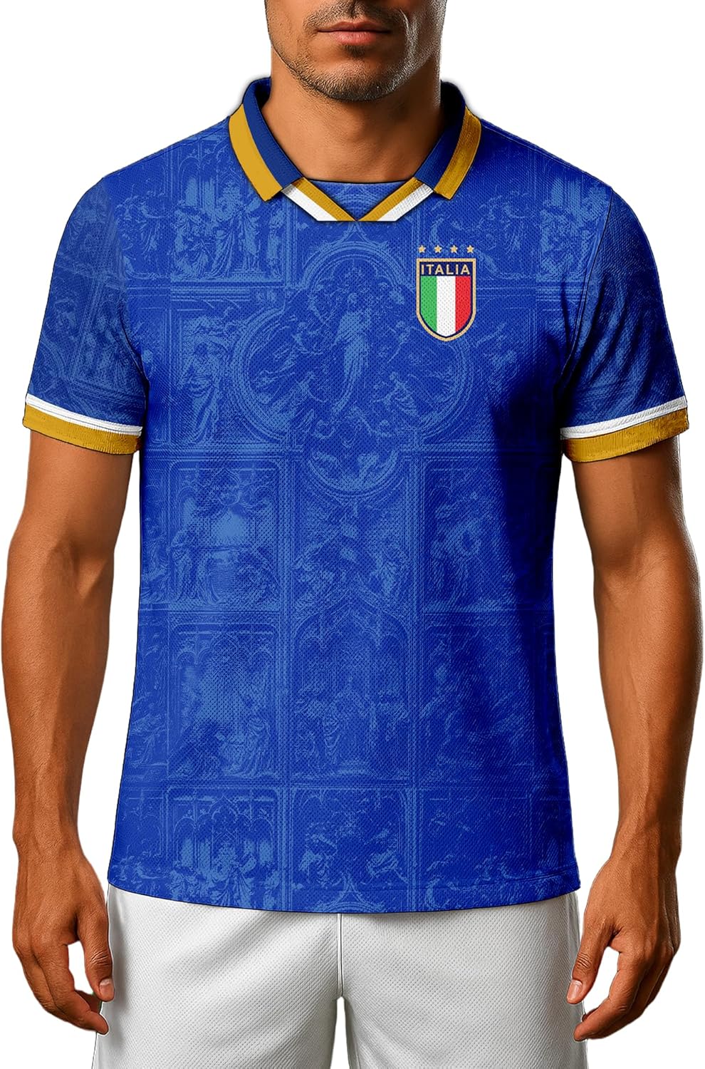 Italy Soccer Jersey, Italian Jersey for Men, Italy Soccer Mens Shirt Vintage Azzurri Jersey, Italy Soccer Gifts