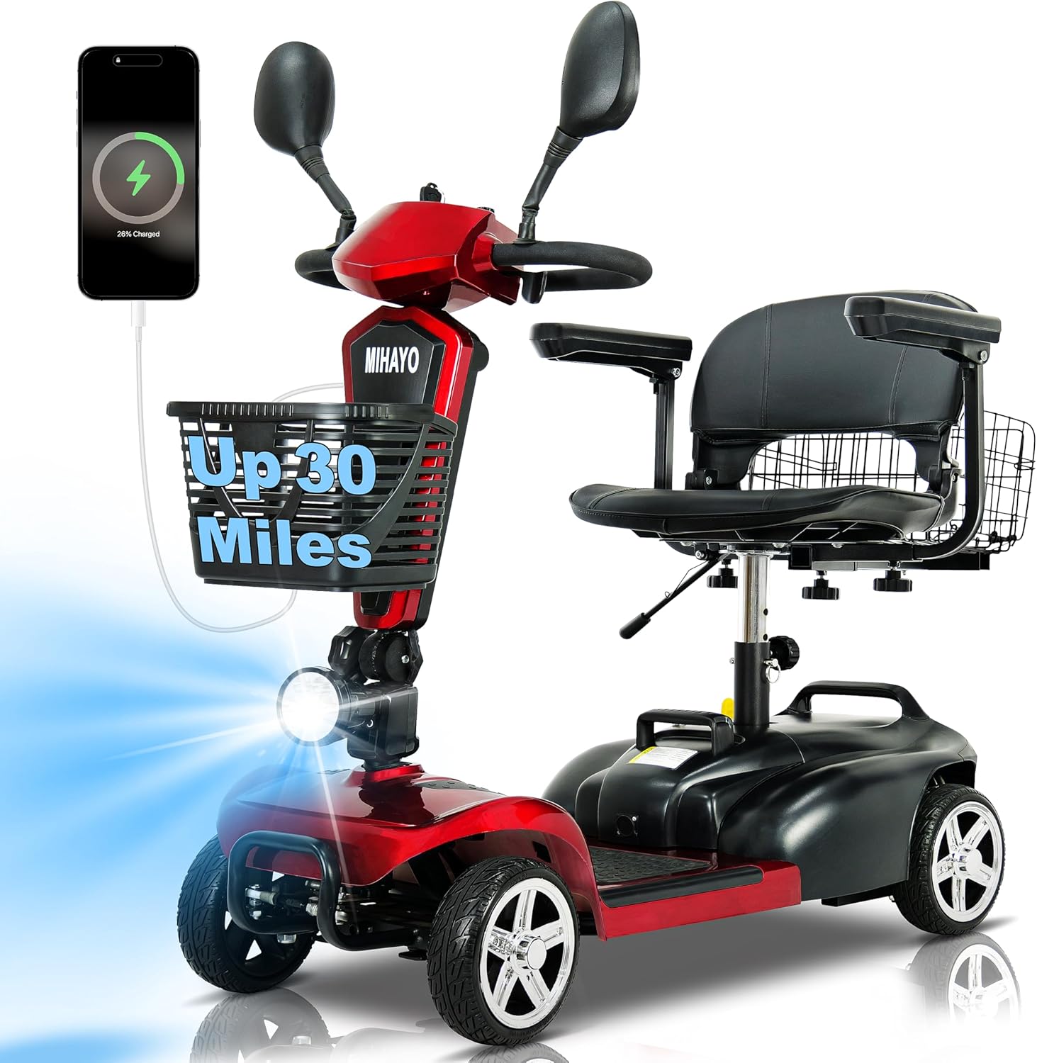 Amazon.com: 30 Mile Range Travel Foldable Mobility S…