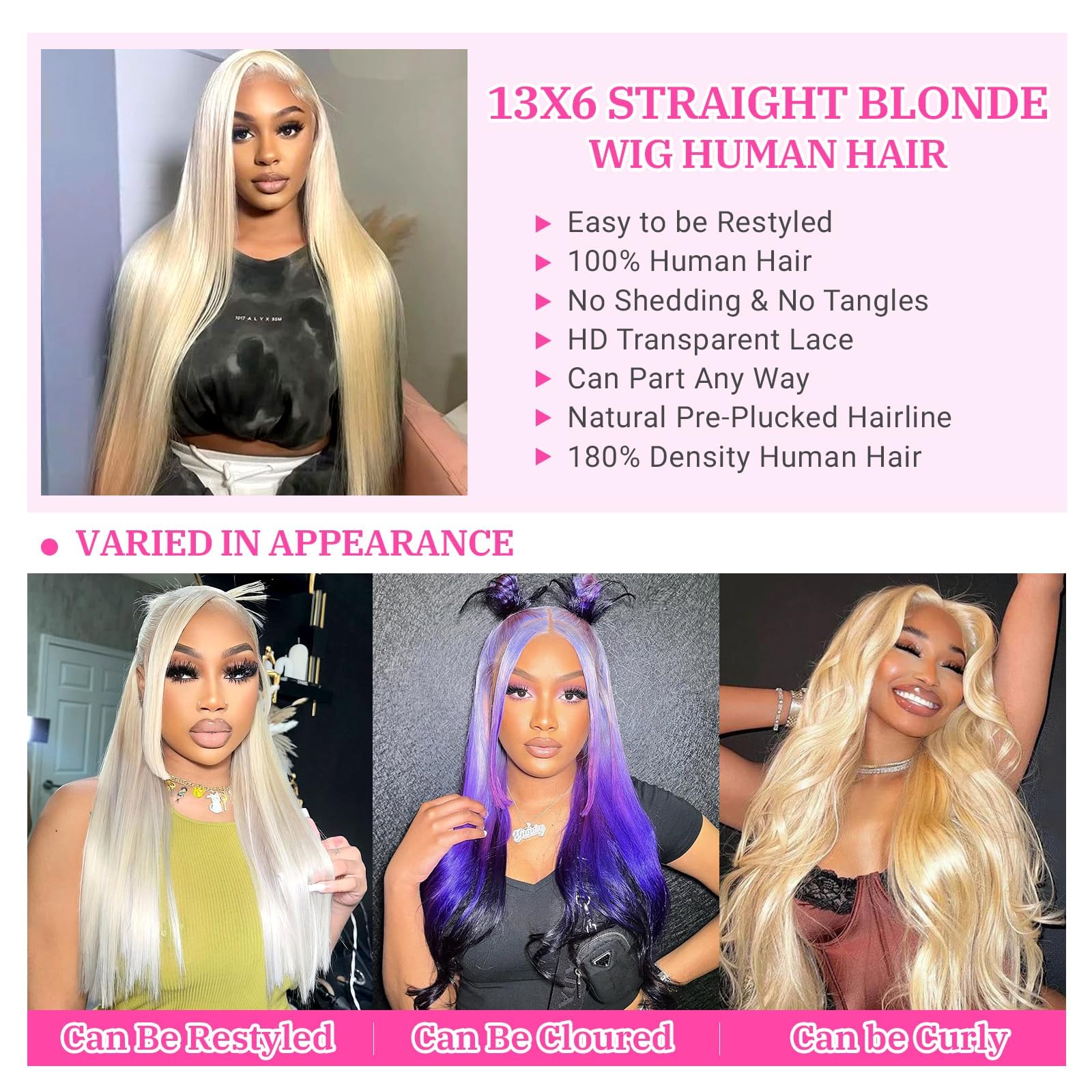 Blonde Human Hair 13x6 Lace Front Wig