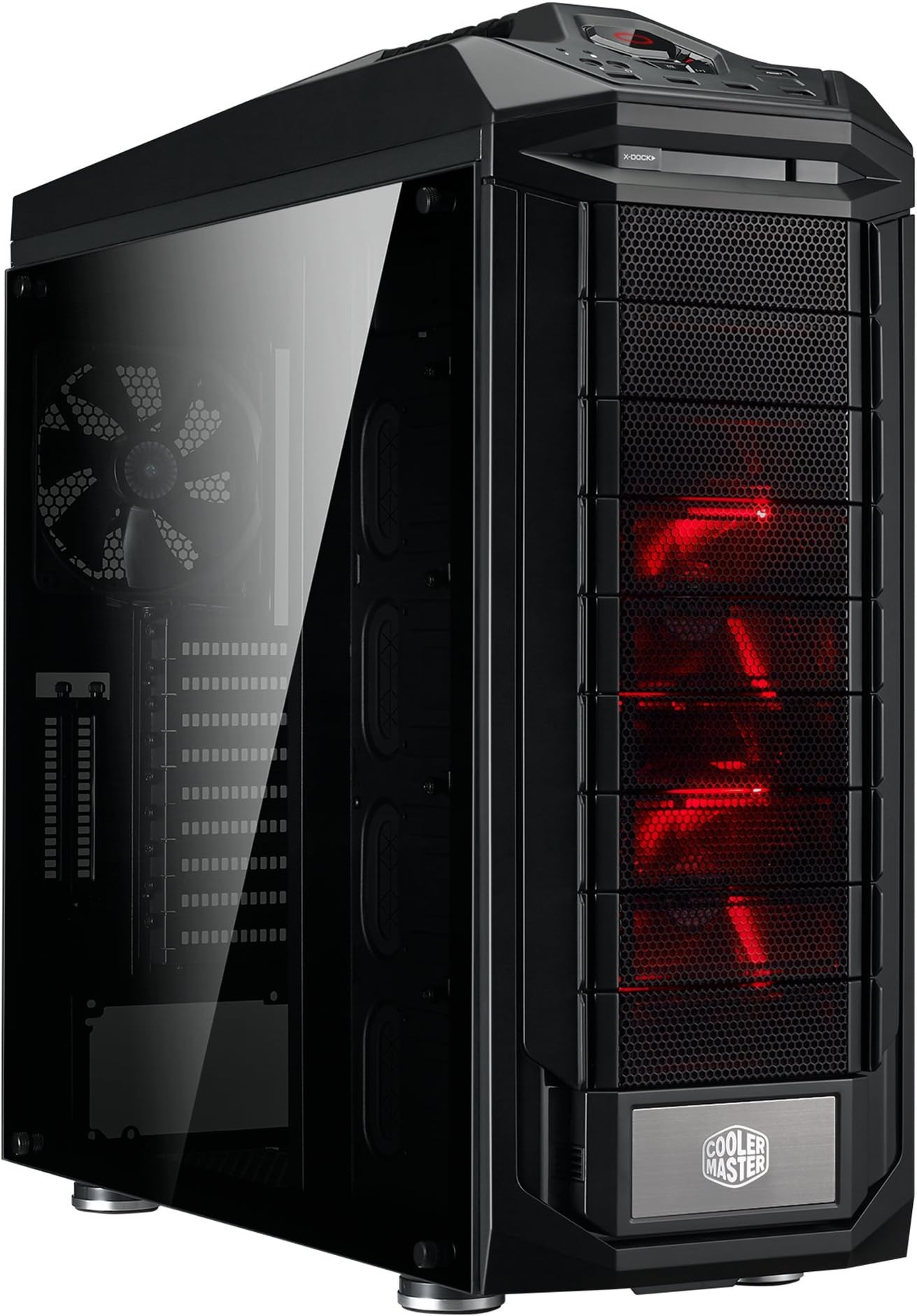 Cooler Master Trooper SE Full-Tower Case, Tempered Glass, VGA Vertical Display, Carrying Handle, LED, USB 3.0 (SGC-5000-KWN2)