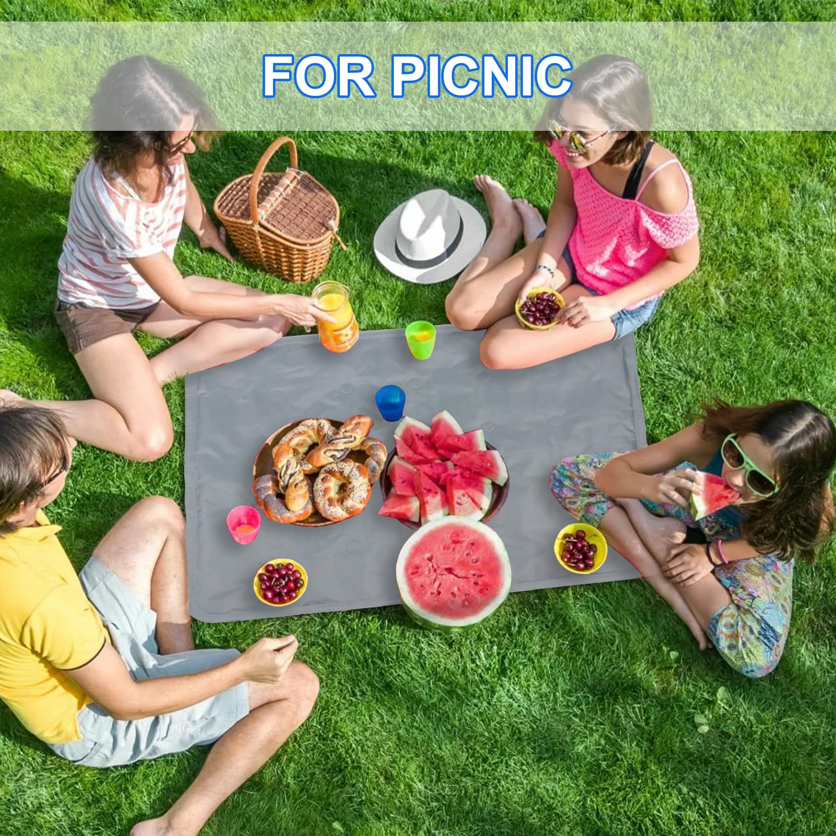 2 tappetini refrigeranti riutilizzabili per mantenere vassoi per alimenti, formaggi, piatti vegetariani freschi e freddi, tappetino refrigerante per salumi e picnic e feste, 50 x 40 cm