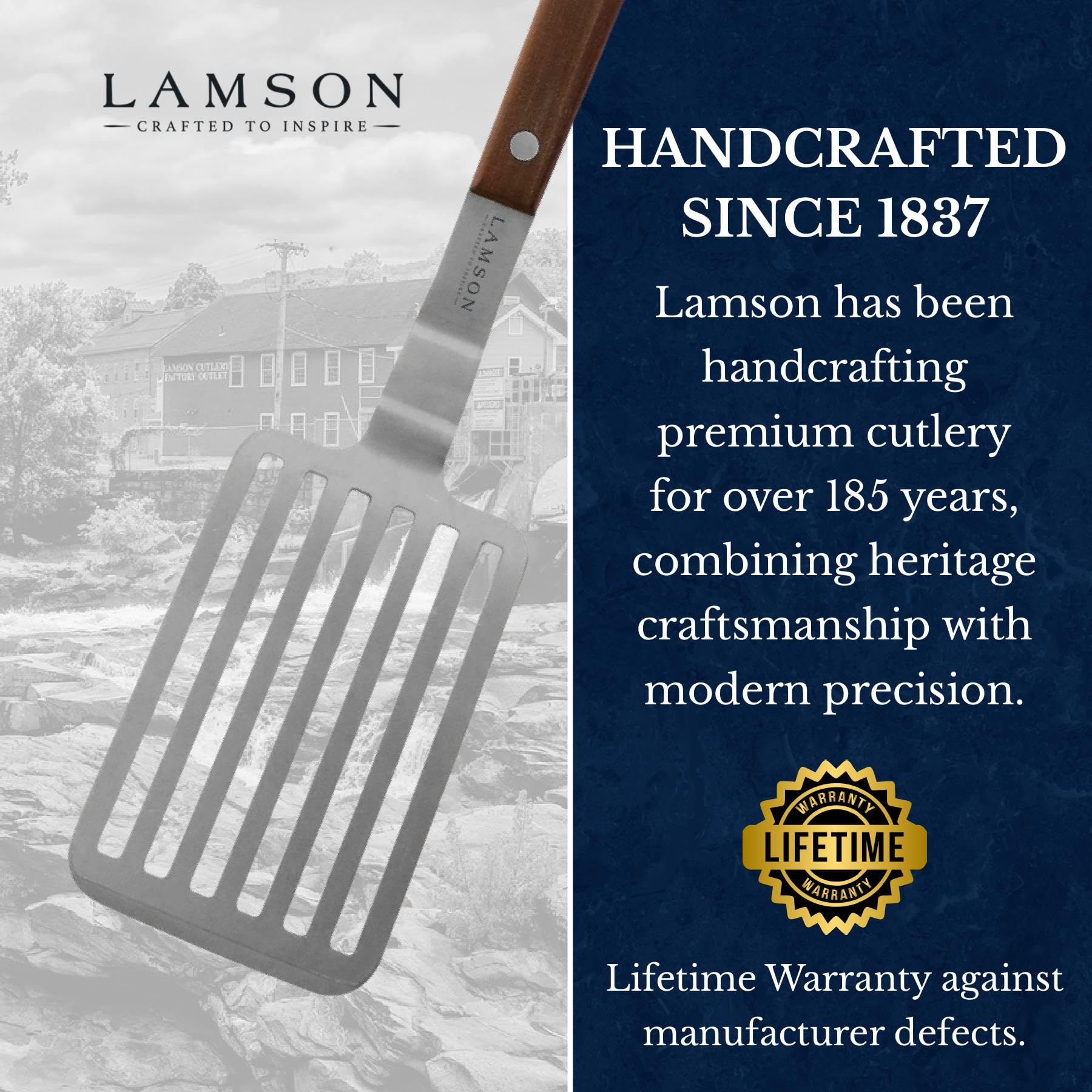Lamson Premier Grill-Set mit genieteten Walnuss-Griffen (Pfannenwender)