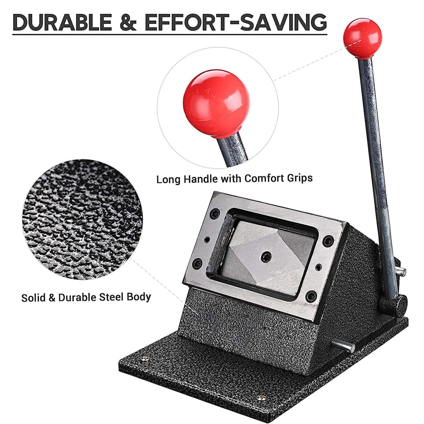 Runder Eckenschneider, Ganz Aus Metall, Manueller Pvc-Kartenstanzer, Kartenstanzmaschine, 86 X 54 Mm, Robuster Quadratischer Eckenschneider, FüR Ausweise, Kreditkarten, Pvc-Papier, Visitenkarten