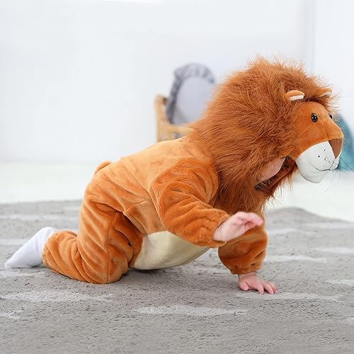 Miniatura 9 de TONWHAR - Disfraz de Halloween para niños, para cosplay de animales, para la nieve (12-18 mesesaltura 29pulgadas - 31pulgadas, león)