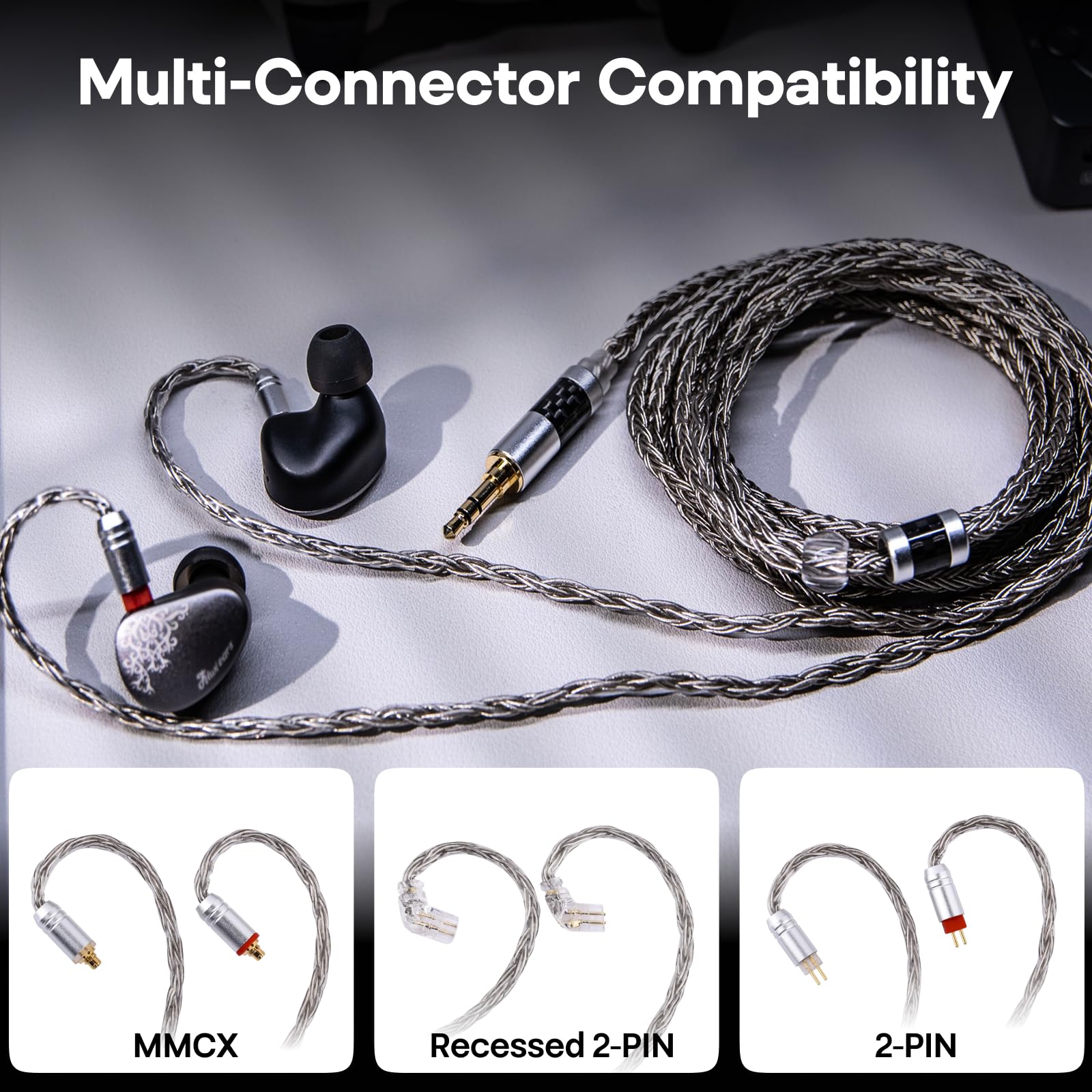 Amazon.com: Linsoul Tripowin Zonie 16 Core Silver Plated IEM Cable