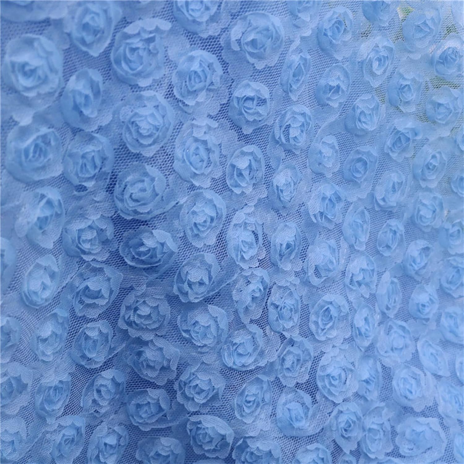 Tissu de tulle en organza floral brodé polyester