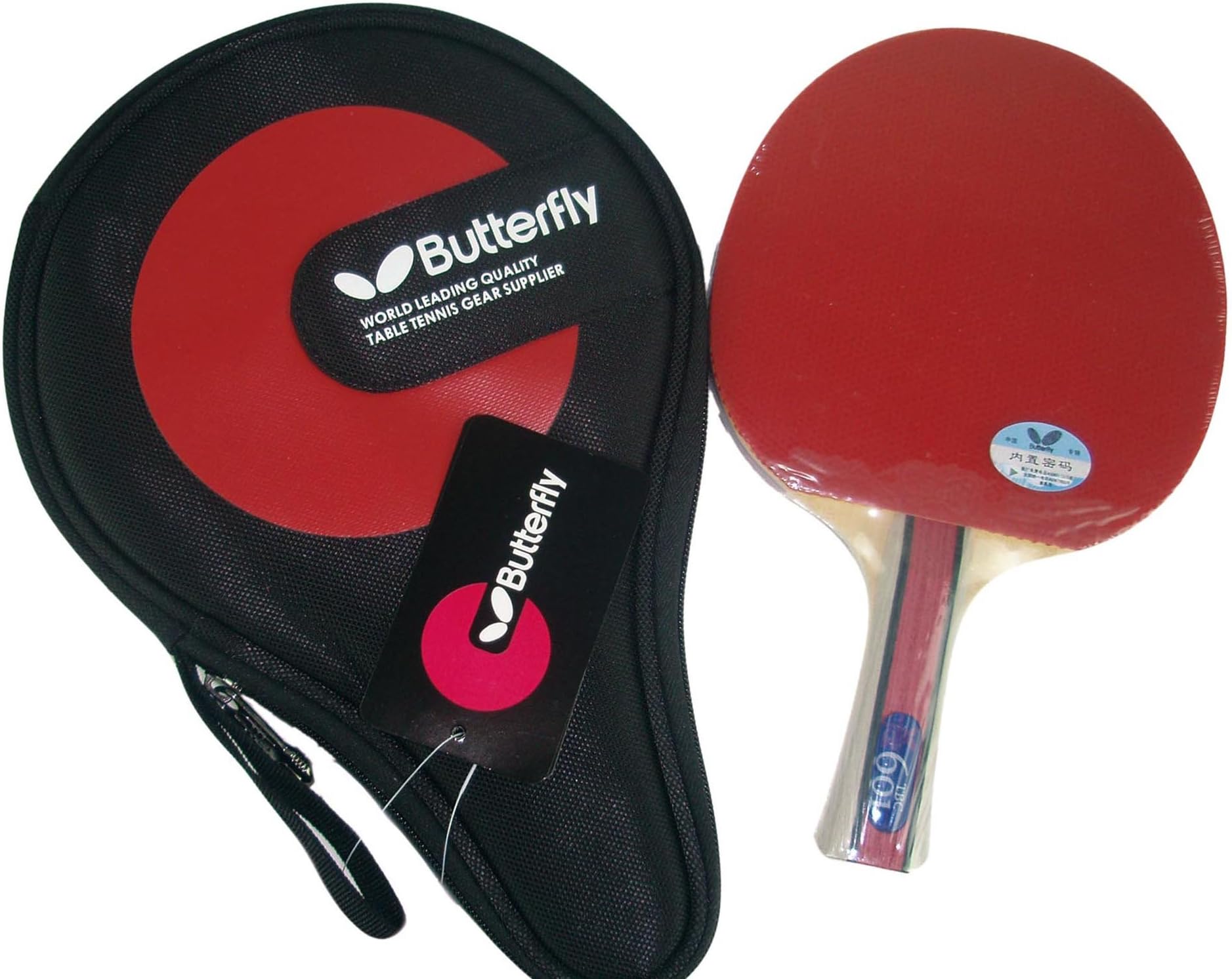 Super Paddle TBC-601 (TBC 601, TBC601) Table Tennis Racket with Case for Ping Pong, Shakehand (Long Handle)-FL