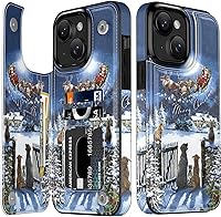 Vista 185 de LETO para iPhone 15 Pro Funda tipo cartera - Tapa tipo folio con patada - Diseños de moda - Tarjetero - Funda protectora para mujeres y niñas - 6.1