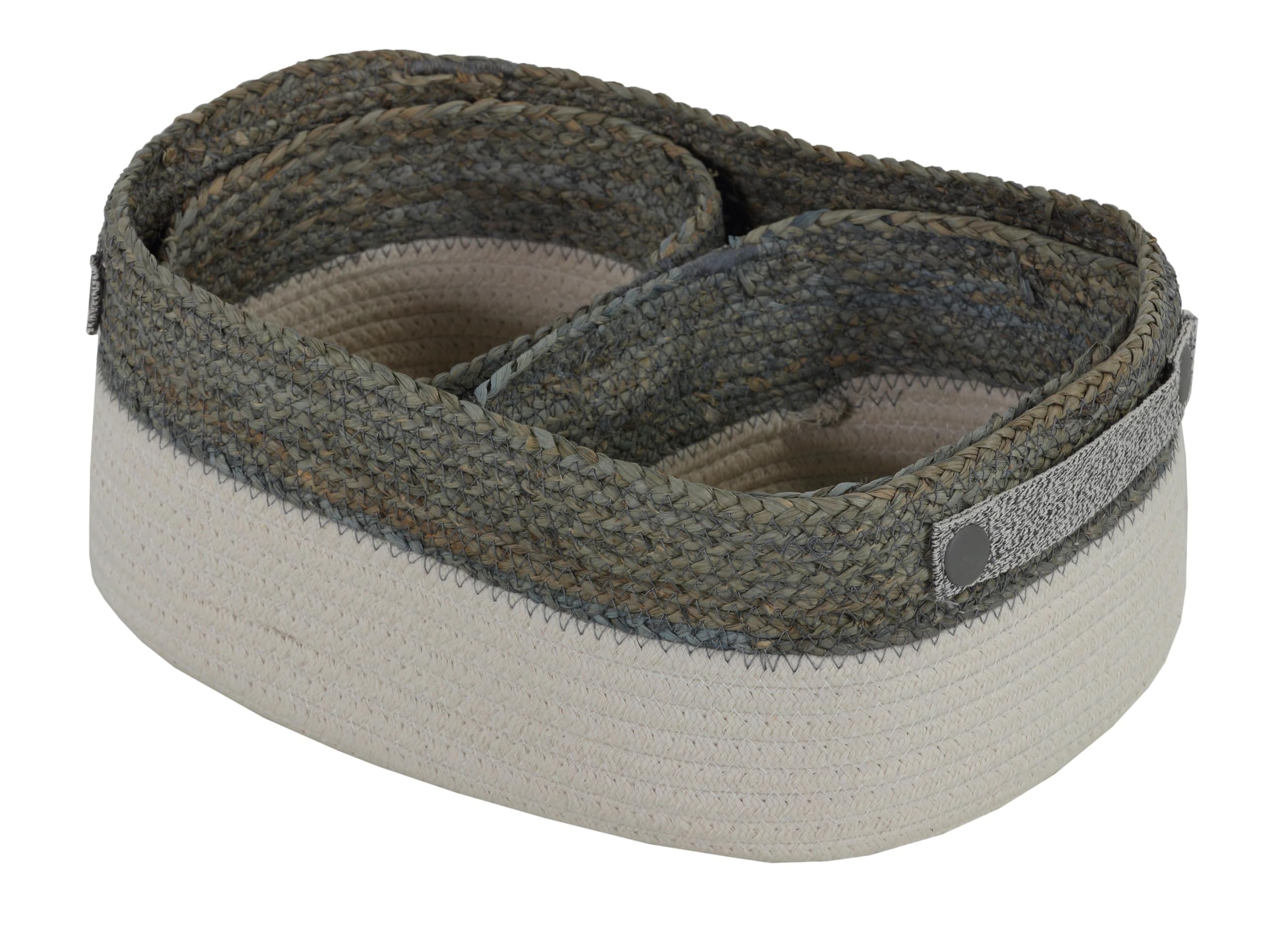 Cortesi Home Grace Cotton Rope Sewing Organizer Baskets, Set of 3