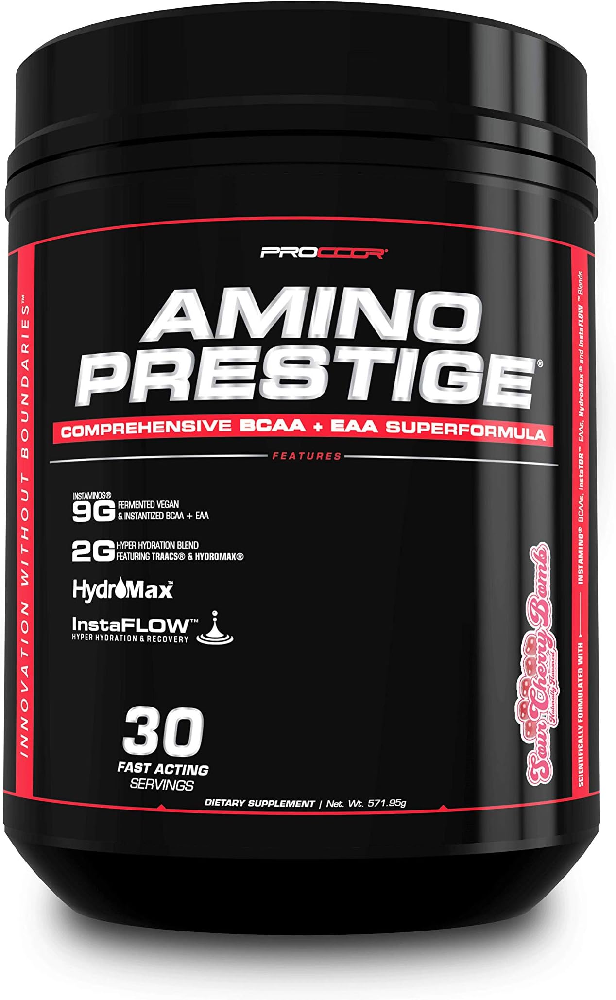 Amino Prestige - #1 BCAA & EAA Vegan/Fermented Amino Acid IntraWorkout Formula Naturally Flavored BCAAs - 30 Servings (Crisp Green Apple)