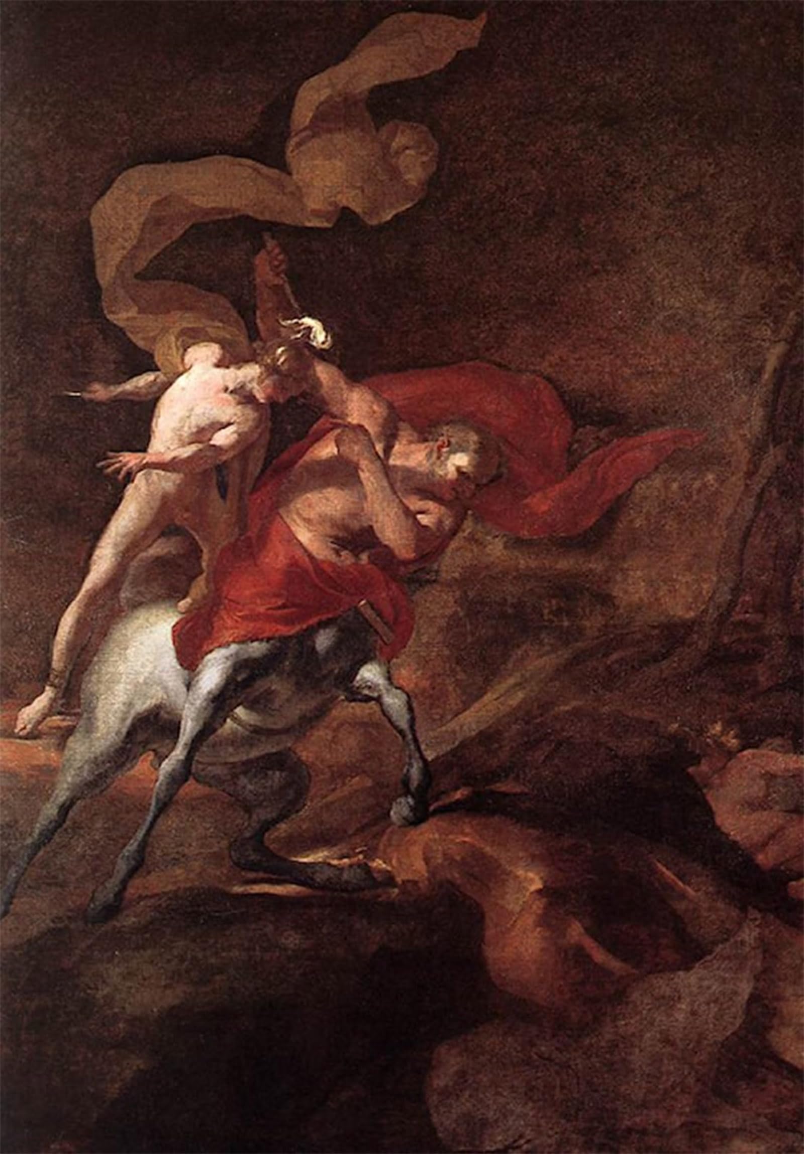 Serendipitp No Frame Vintage Picture Print On Canvas Wall Art Poster The Education Of Achilles By Chiron By Pierre Puget Artwork Print Poster For Wall Decor 60X90cm