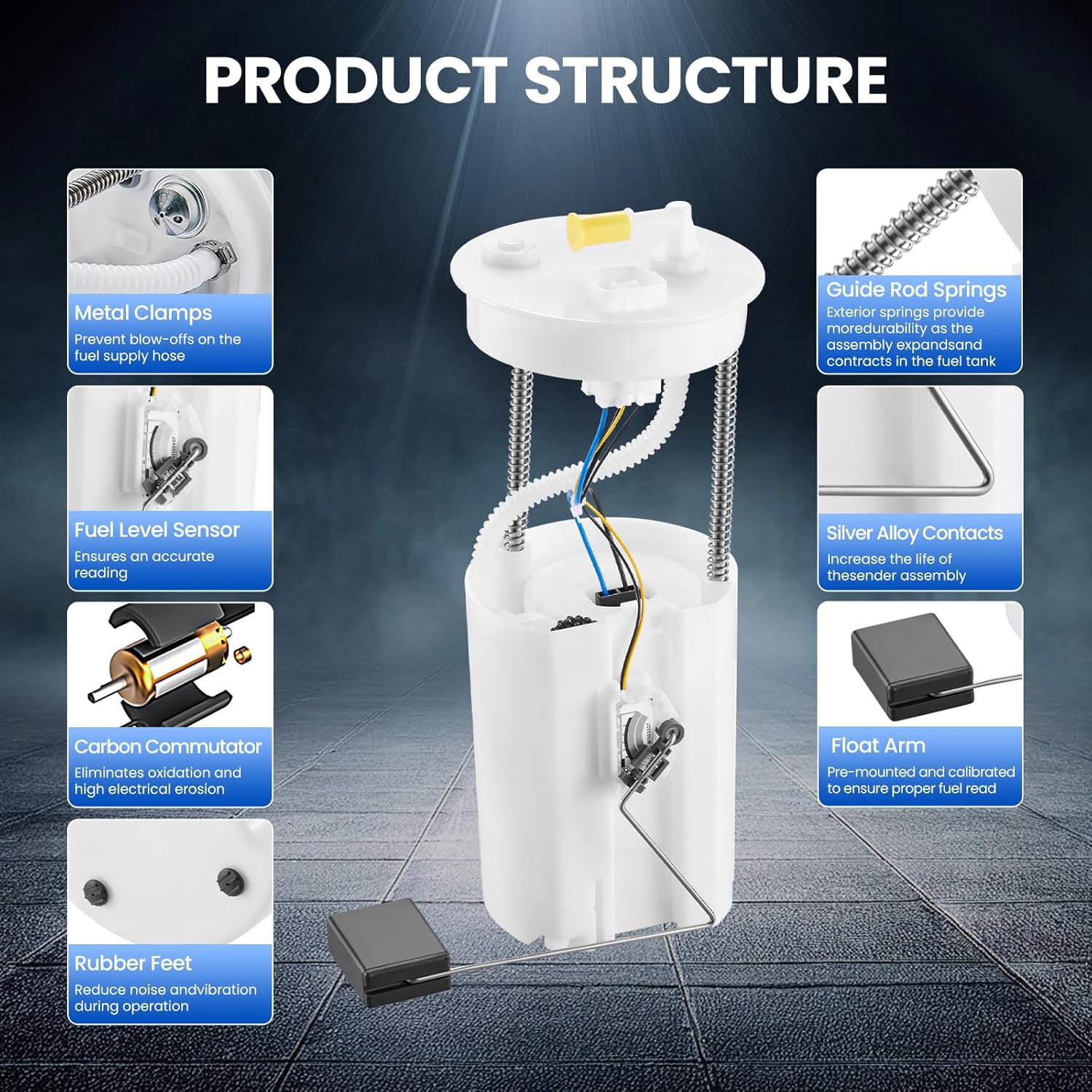 E8641M Fuel Pump Module Assembly Compatible with Acura TSX 2004-2008 2.4L, Compatible with Honda Accord 2007 2.4L, GAS, Replaces FG0913, P76323M