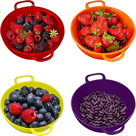 4 Pack Mini Colanders: Efficient Straining for Every Kitchen Task!