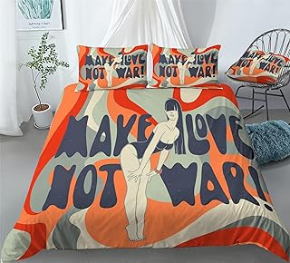 REALIN Red Lips Duvet Cover Set Girl Banana Bikini Bedding Girl Boy Kids Bed Sets 2/3/4PCS Quilt Covers/Sheets/Pillow Shams,Twin/Full/Queen/King (B,Twin-172x218cm-3PCS)