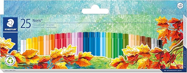 STAEDTLER 241 NC25 Noris Oil Pastel - Assorted Colours (Pack of 25)