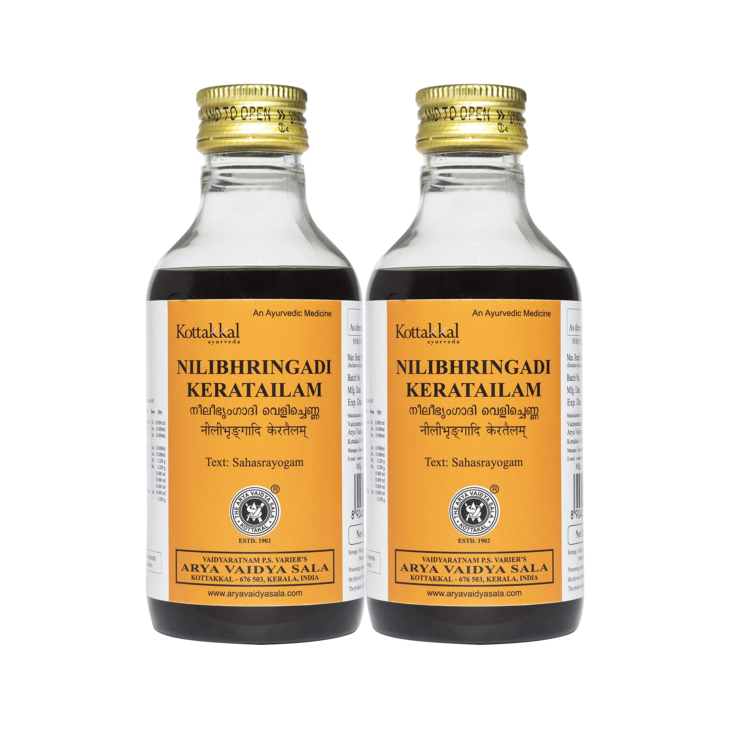 Kottakkal ayurveda® Nilibhringadi Keratailam - 200 ml, For Hair (Pack of 2)-image-39