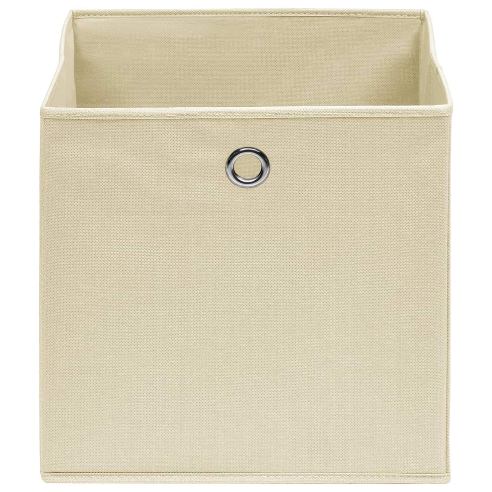 LAPOOH Aufbewahrungsboxen 10 STK Spielzeugkiste, Aufbewahrungskiste, Kleideraufbewahrung, Kleideraufbewahrung & Organisation, Creme 32x32x32 cm Stoff