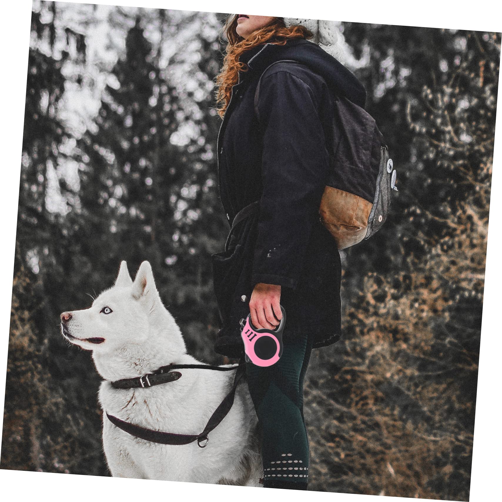 Mikikit Retractable Dog Leash Portable Pet Leash for Puppies Ergonomic Design Auto Stretch Draw Back for Outdoor Use Lightweight Material Convenient One Hand Control