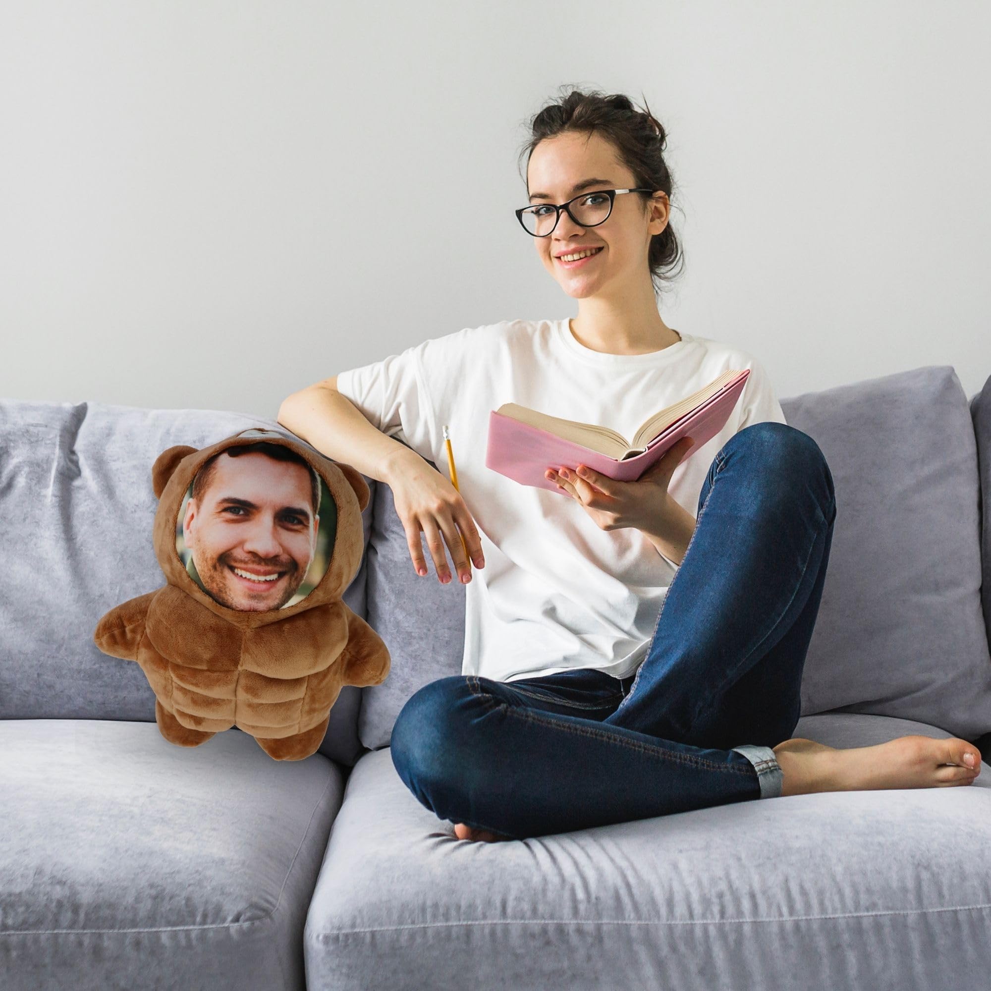Teddy Bears Couple With Heart And Photo - Made In Gift