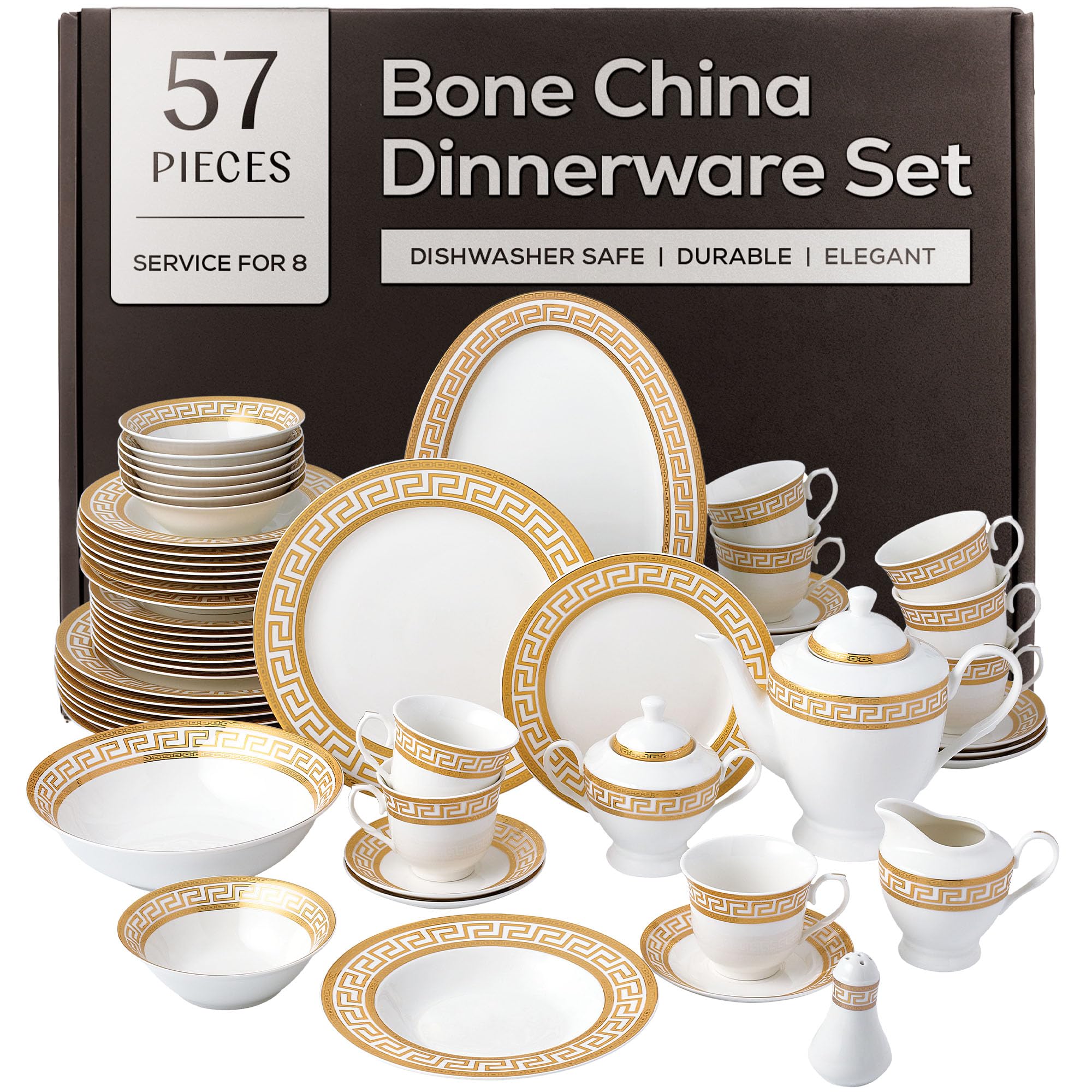 Amazon.com | Joseph Sedgh Collection 57-Piece Bone China