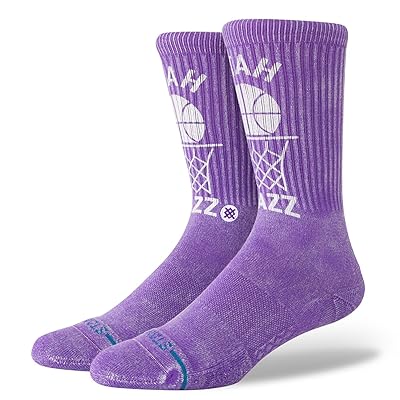 Stance Vintage Utah Jazz Crew Cut Socks Shoes Purple