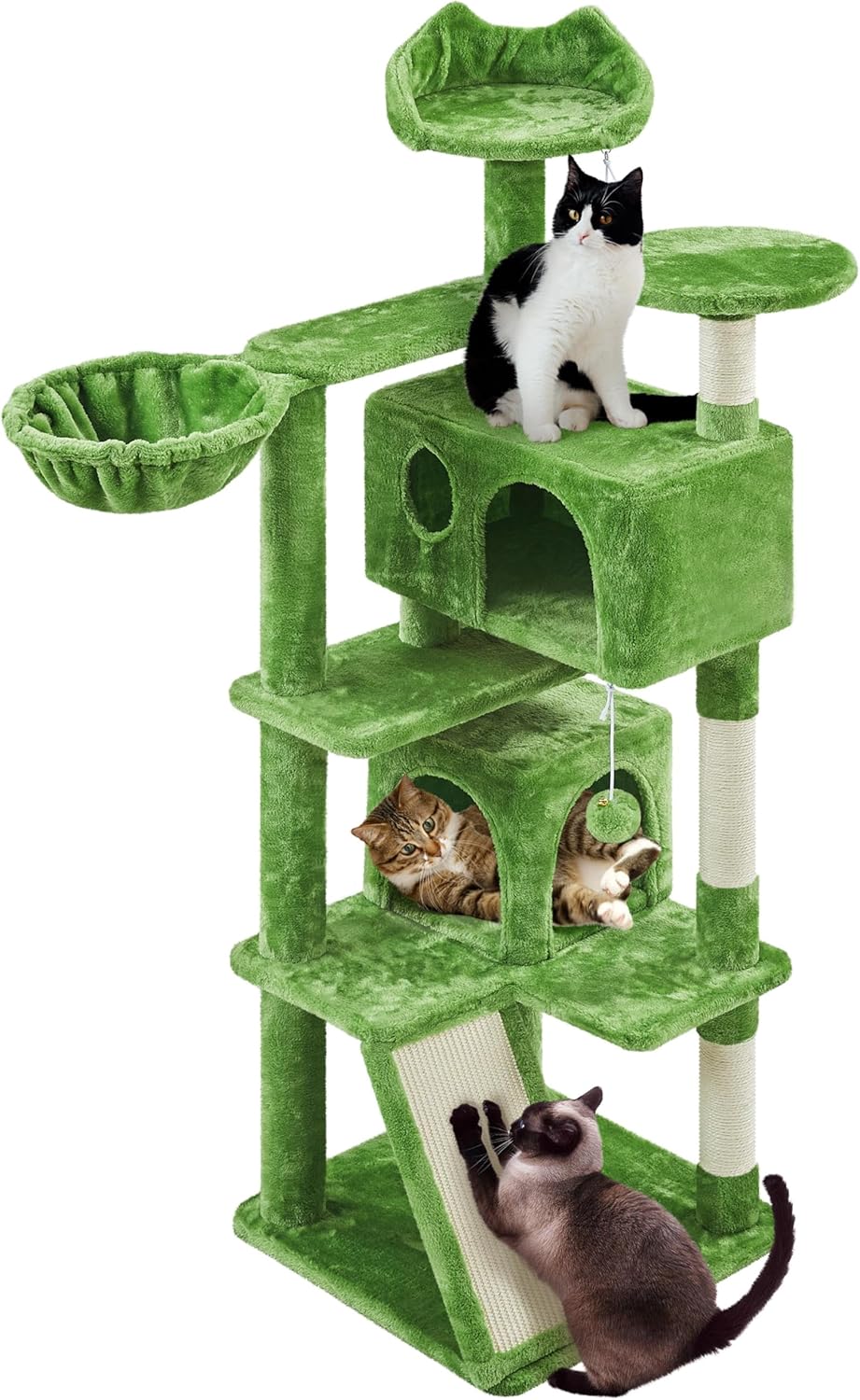 Yaheetech 57in Cat Tree, Cat Tower for Indoor Cats with 2