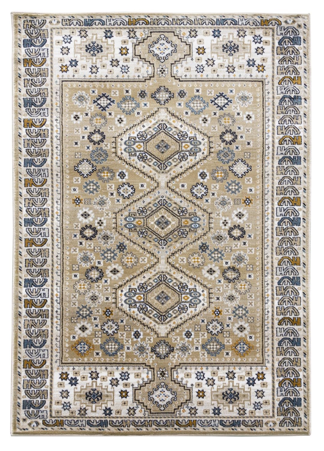 SrS Rugs® Impulse - Area Rug for Living Room, Bedroom, Hallway Runner Rug - Abstract Geometric Design - Provides Home with Comfort and Warmth (Katana Beige, 80cm x 150cm) — image 1