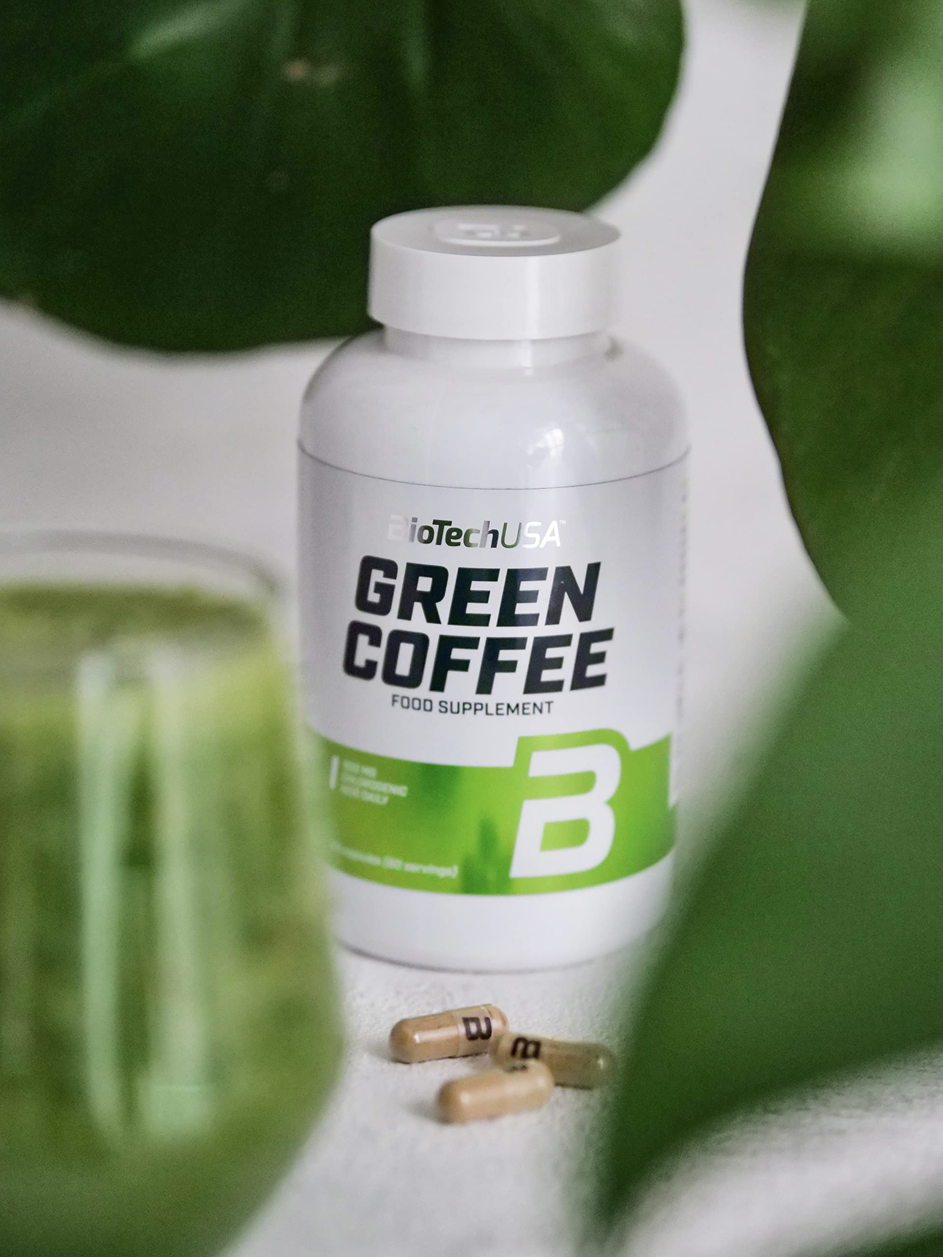 BioTechUSA Green Coffee | con Estratto di Caffè Verde e Cromo | Supporta il Metabolismo Normale e i Livelli di Zucchero nel Sangue, 120 Capsule