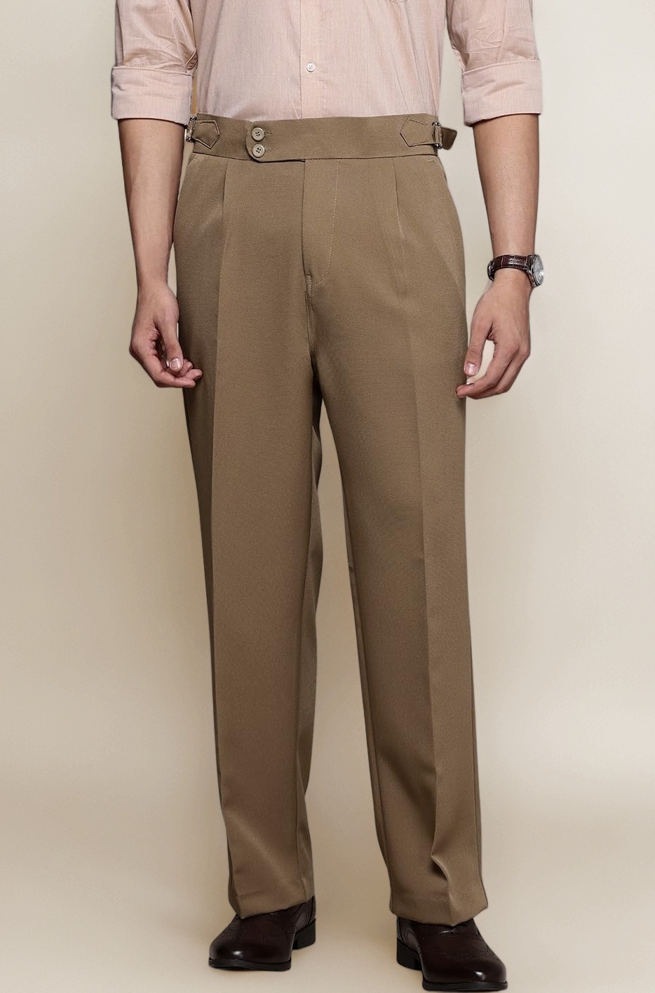 Buy DIVISIVE Men's Comfort Fit Stretch Gurkha Pants Trouser
