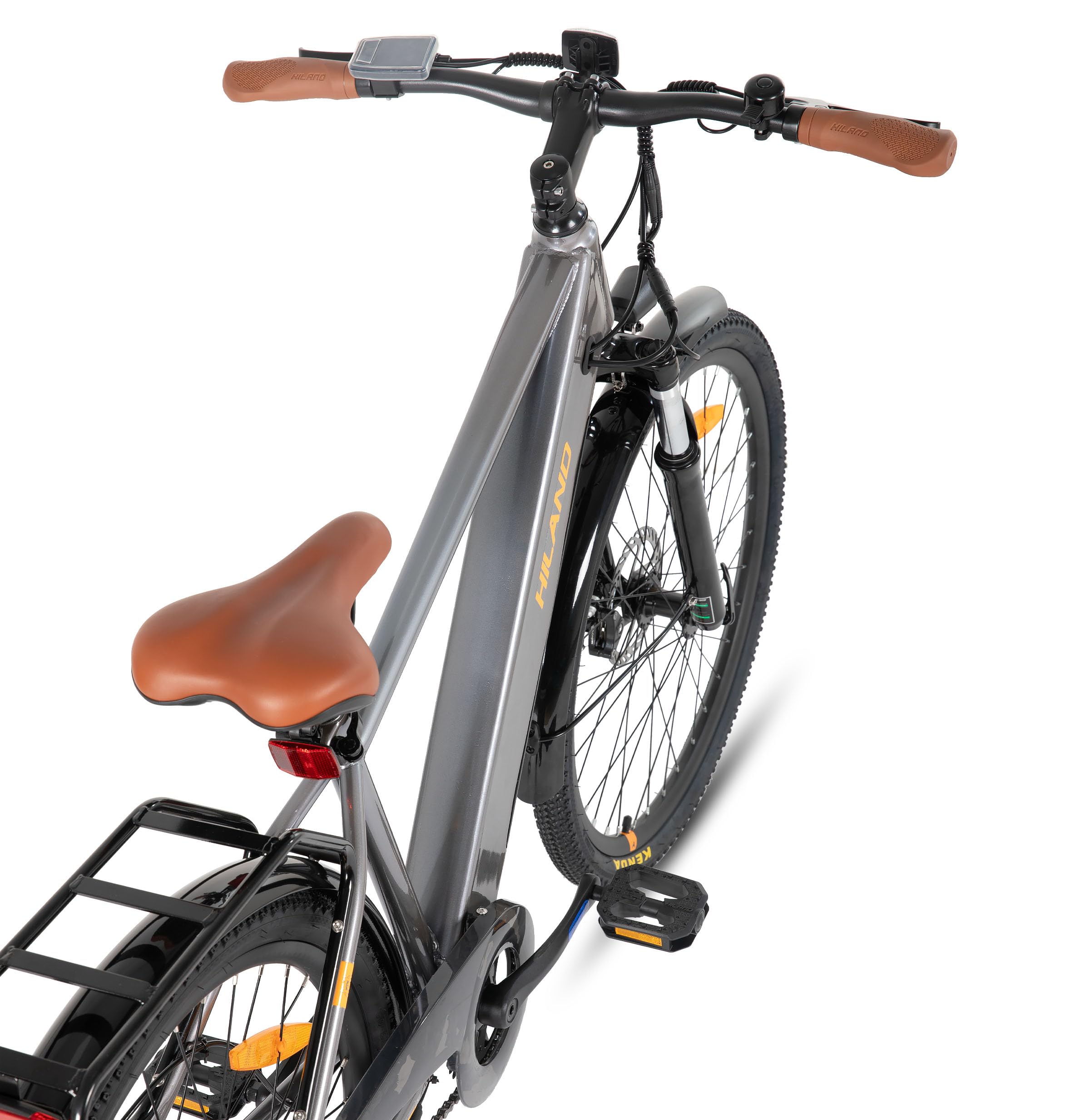 HILAND 26 Zoll Elektro-Mountainbike mit 250W Motor, 36V 7.8Ah Akku, Elektrofahrrad für Männer Frauen, All-Terrain Erwachsene Elektro-MTB mit Gabelfederung