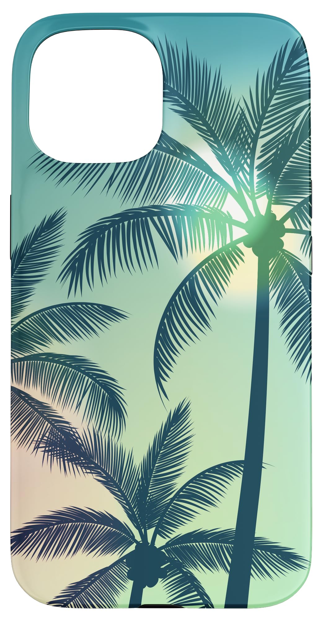 Exotic Plant Palm Tree Leaves Sunny Beach Summer Tropical Case for iPhone 15