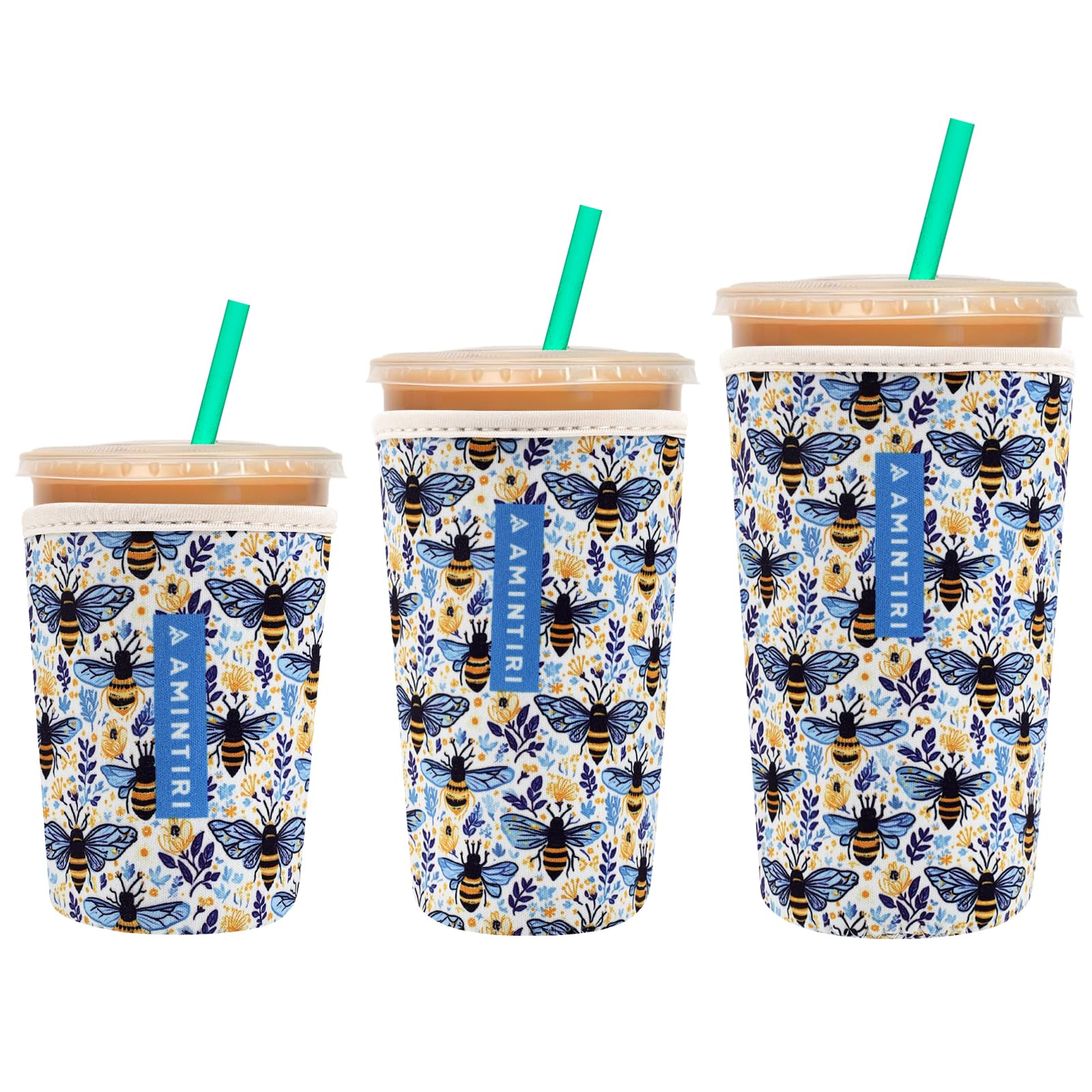 Reusable Insulator Neoprene Sleeve for Iced Coffee &amp; Cold Soda