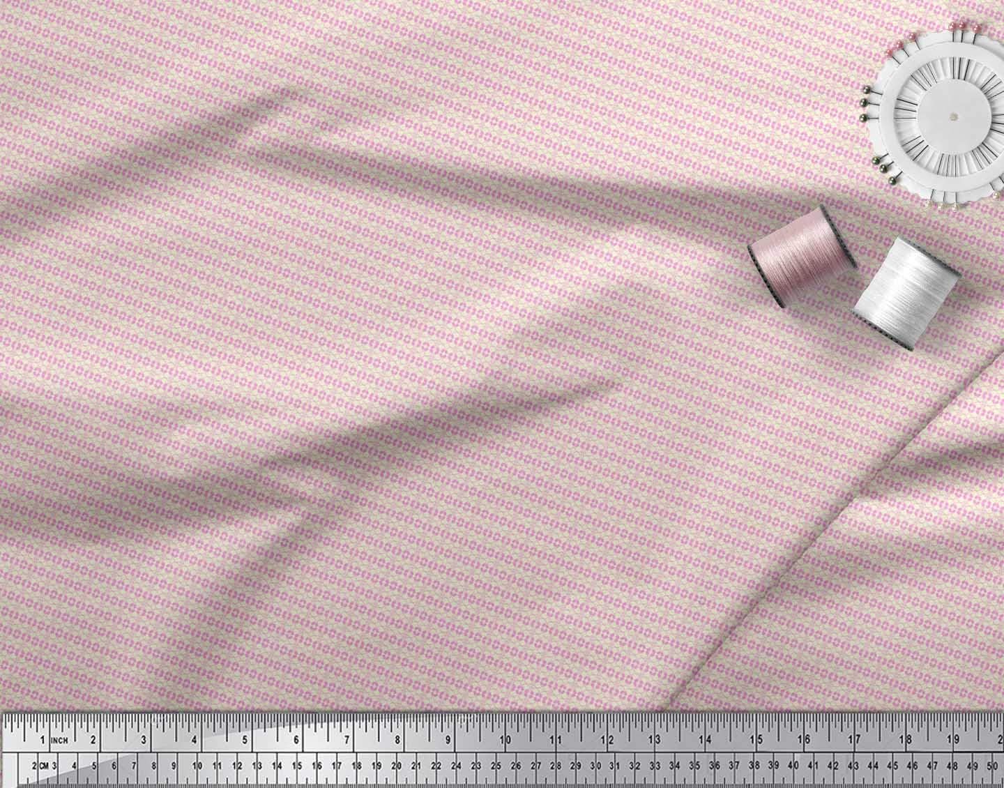 Soimoi Cotton Canvas | 42" Wide, Sold by The Yard | Travel Pattern - Light Yellow | Durable Medium Weight Fabric for Bags, Curtains, Crafts & Décor image 2