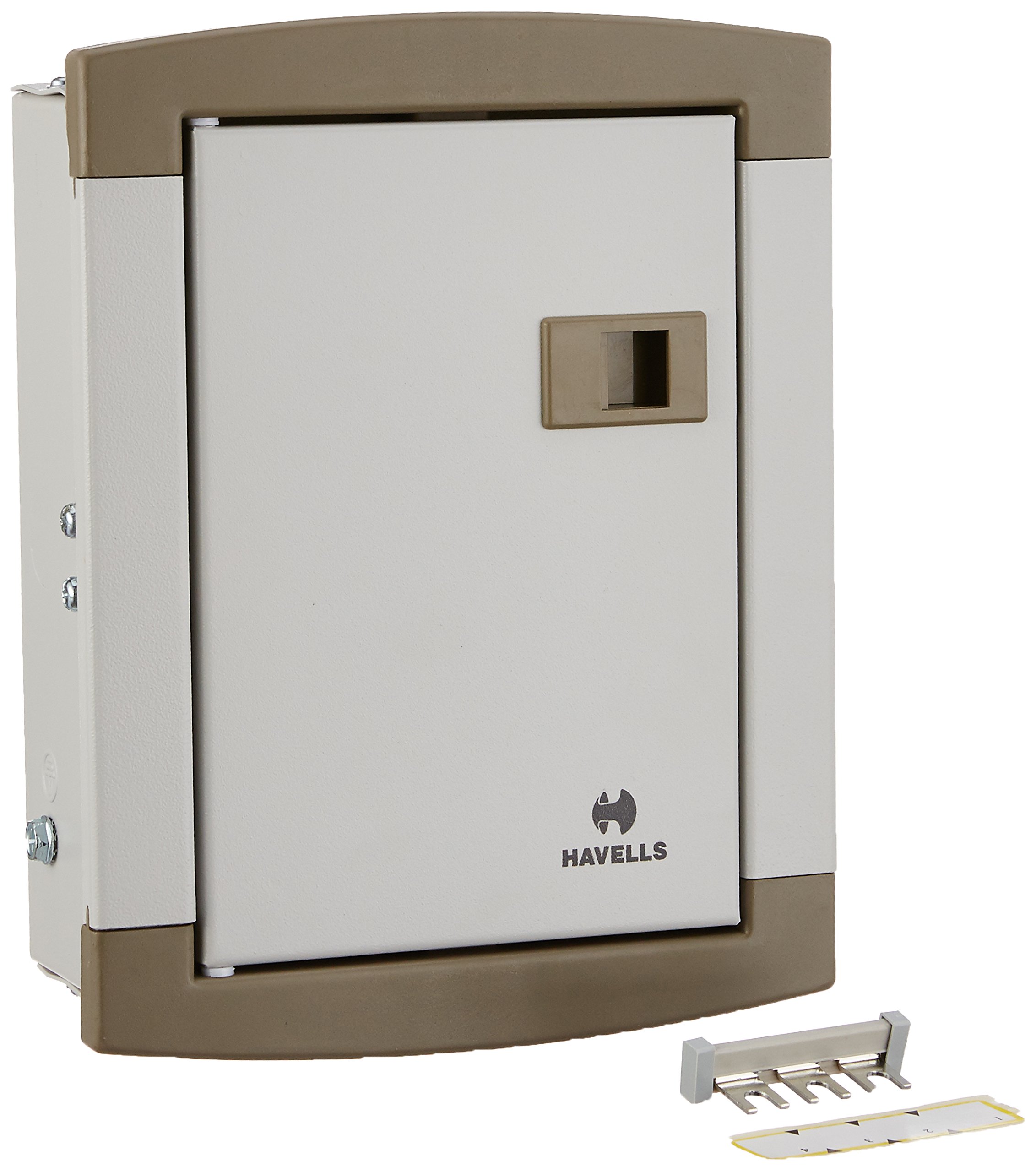 Havells Utility DB SPN DD QVE RG 4W Metal Double Door Distribution Board (Grey)-picture-19