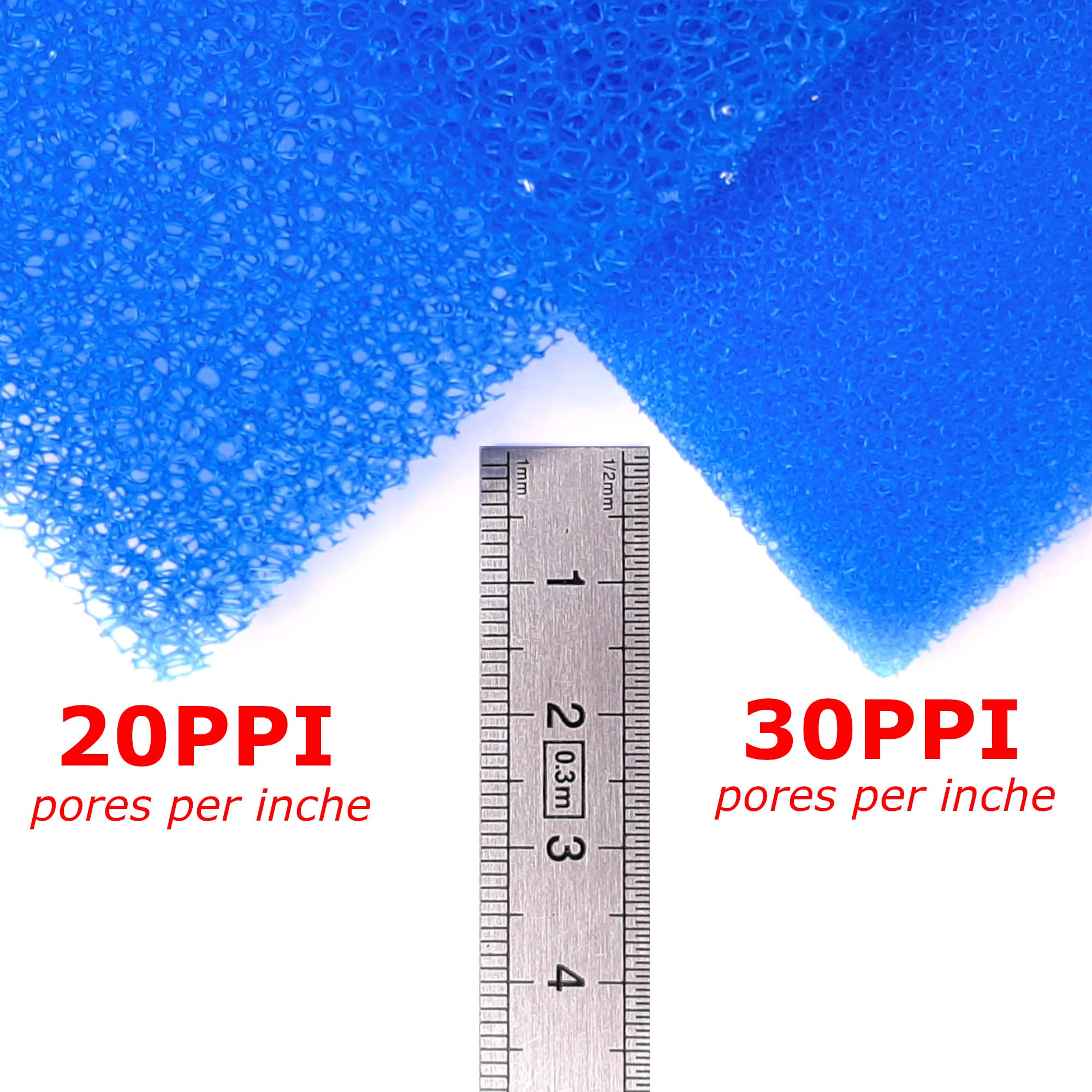 cyclingcolors Mousse de Filtre Eau à découper 300x210mm Pompe Aquarium Bassin Universelle, épaisseur 10mm (Maille moyenne 20PPI)