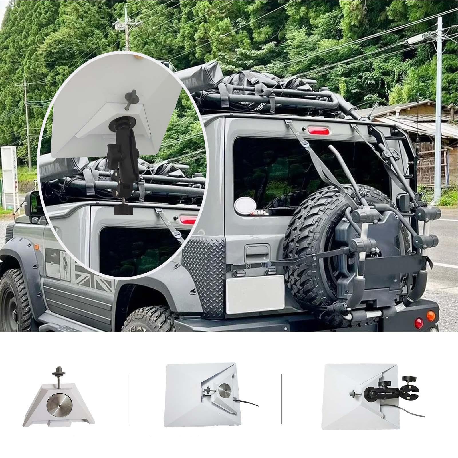 Petit support de toit, adaptateur de toit de voiture portable, adaptateur de toit réglable, support d'échelle de camping-car, support de toit sur poteau, support d'amplification de signal, adaptateur