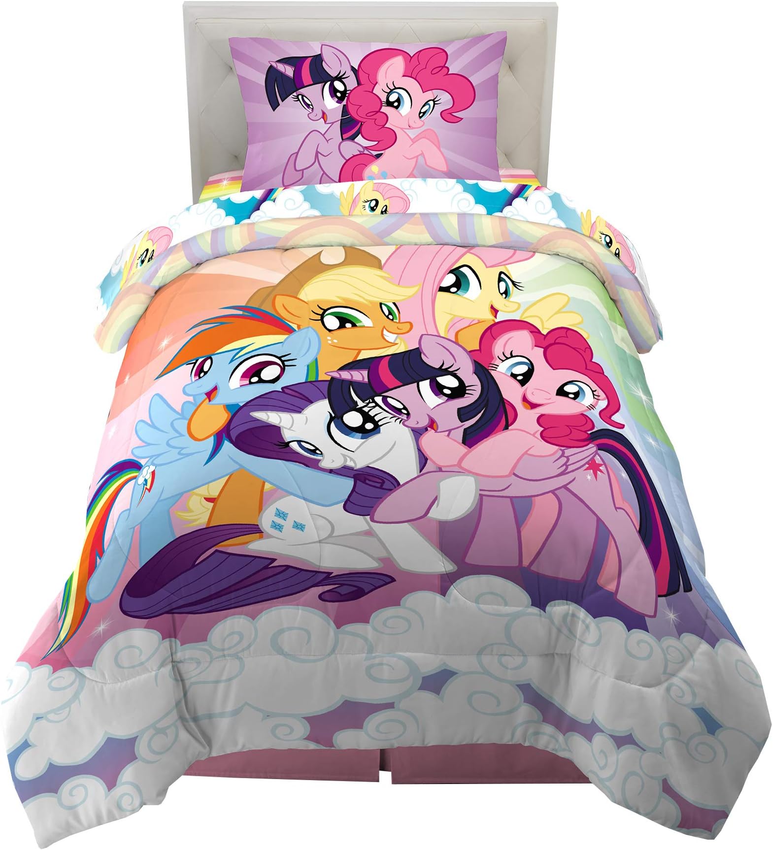 Franco Kids Bedding Super Soft Microfiber Comforter and Sheet Set, 4 Piece Twin Size, My Little Pony