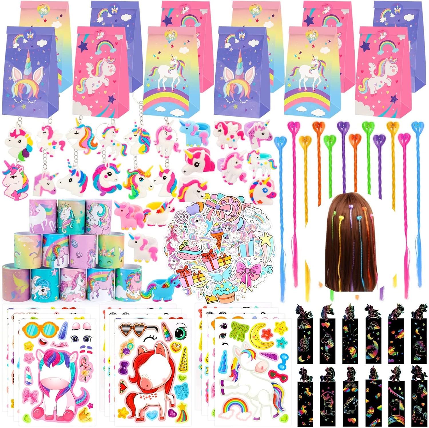 Unicorn Party Favors, Unicorn Birthday Party Supplies for Girls Age 35