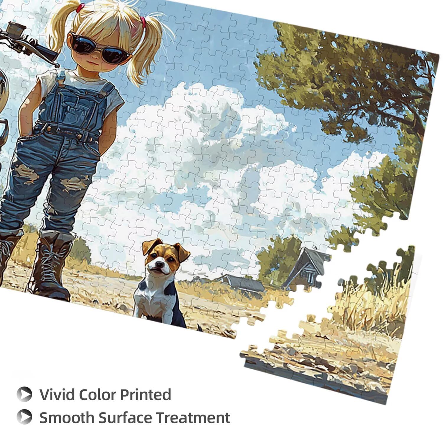 Puzzle de Madera para Adultos 1312 Piezas - Chica Locomotora, Obra de Arte de Juego de Rompecabezas para Adultos, Puzzle de Impresión de Alta Definición Multicolor, Pasatiempo Creativo Regalo b-530
