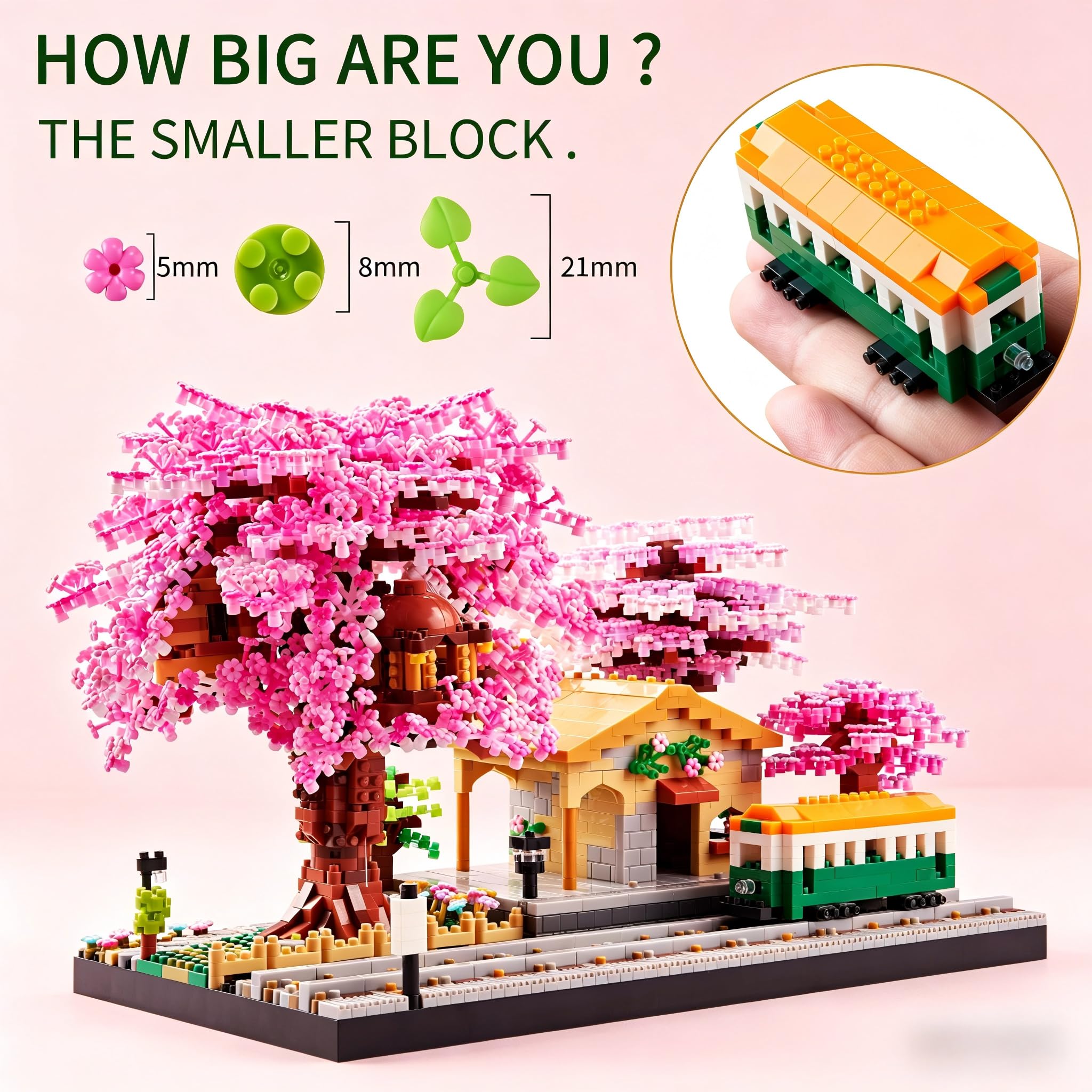 Amazon.com: Japanese Cherry Blossom Tree Building Set Mini Micro