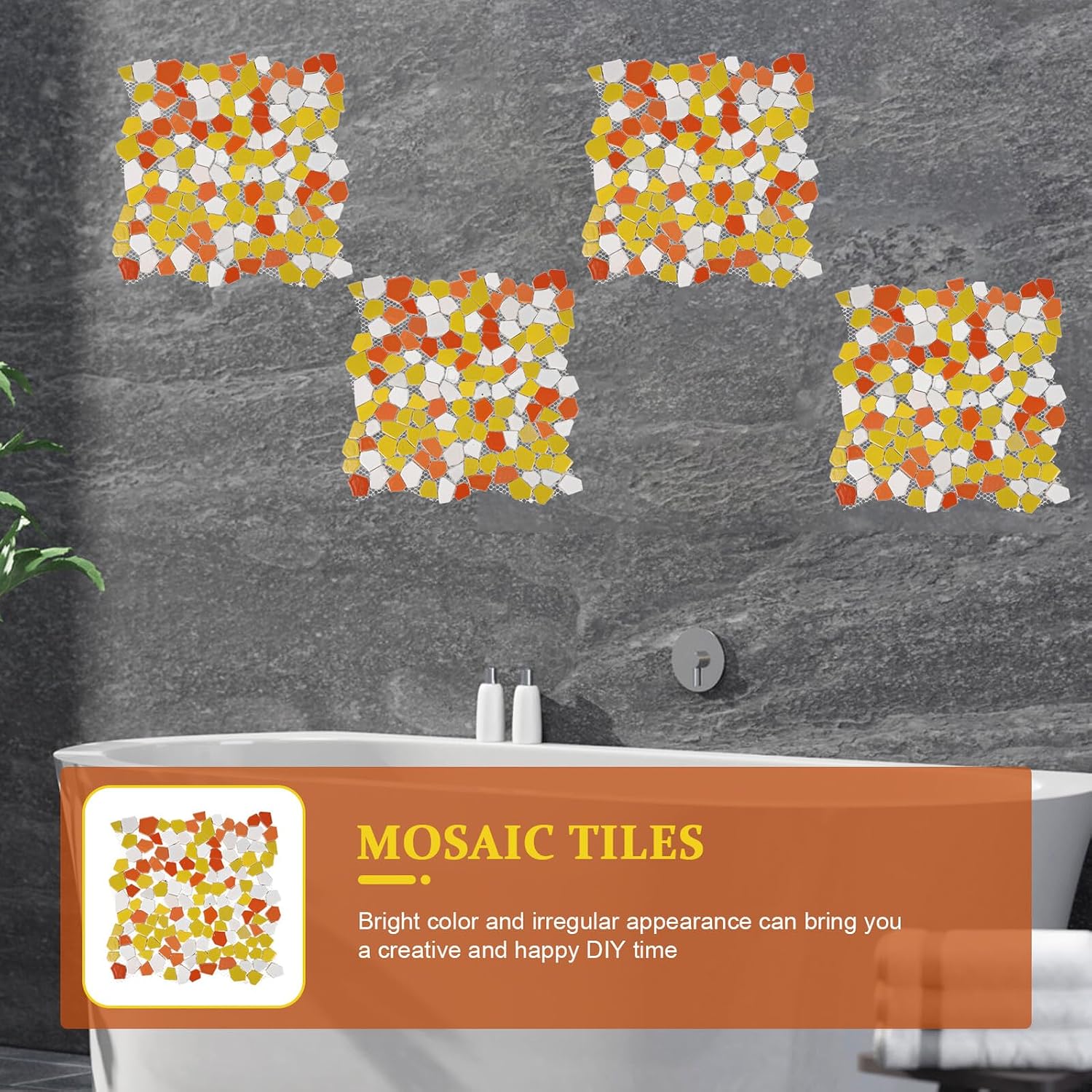 Bright Color Ceramic Mosaic Tiles DIY Material for Crafts and Wall Decoration Smooth Surface Ceramic for Artistic DIY Projects and Home Decor Bulk Assorted Tiles for Creative