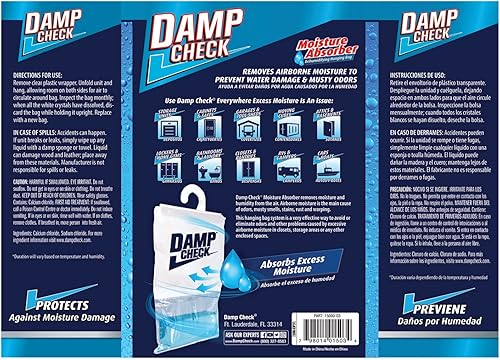 Miniatura 9 de Bolsas colgantes absorbentes de humedad, 16 onzas, paquete de 3  sin fragancia, de larga duración, elimina olores a humedad, ideal para armarios y