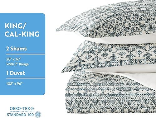 Miniatura 5 de Linen Market - Juego de funda de edredón Queen (azul marino) - Experimenta la comodidad de un hotel con una suavidad sin igual, estampados