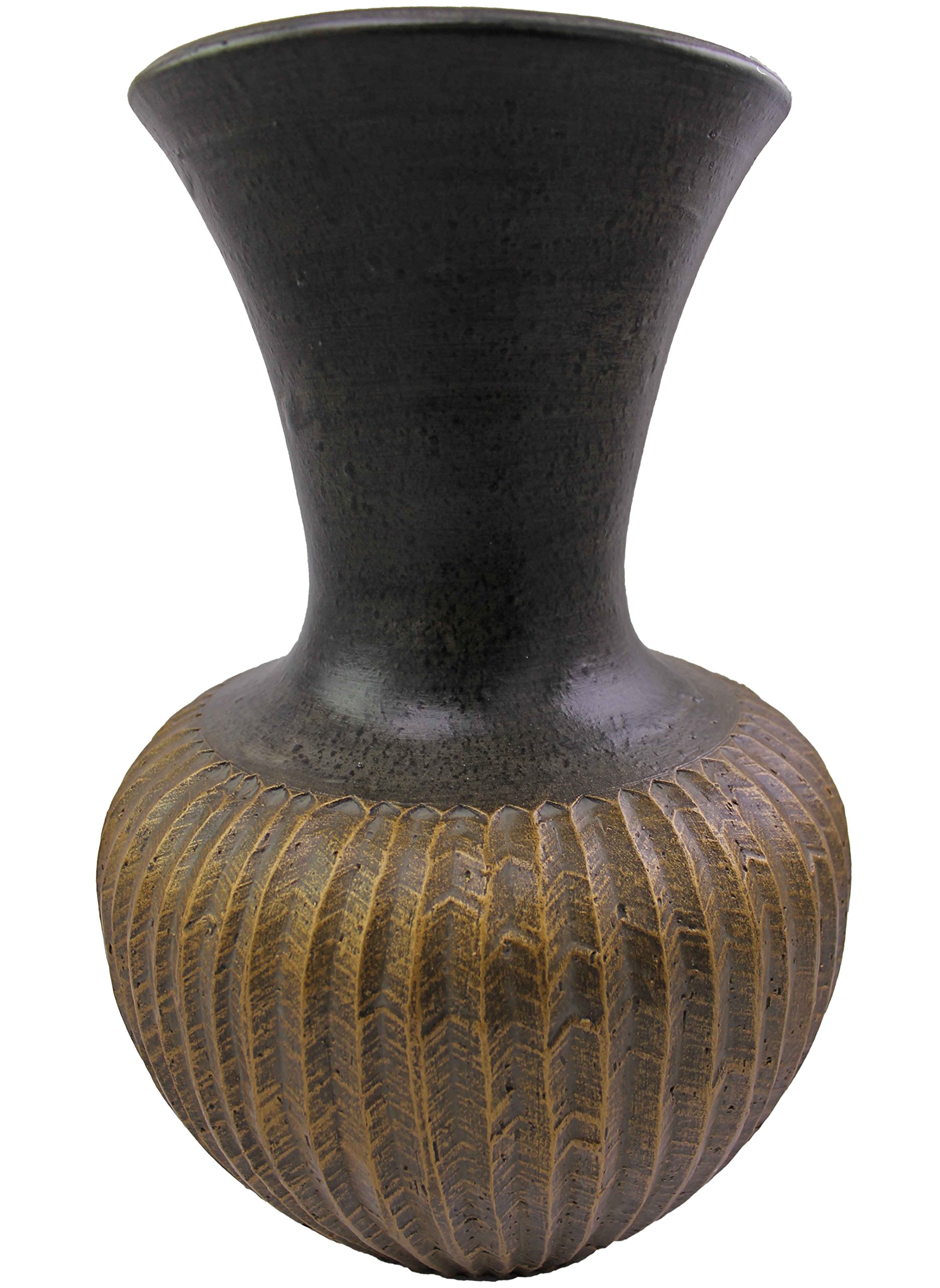 Vase en terre cuite Rotfuchs marron et doré pour sublimer votre salon