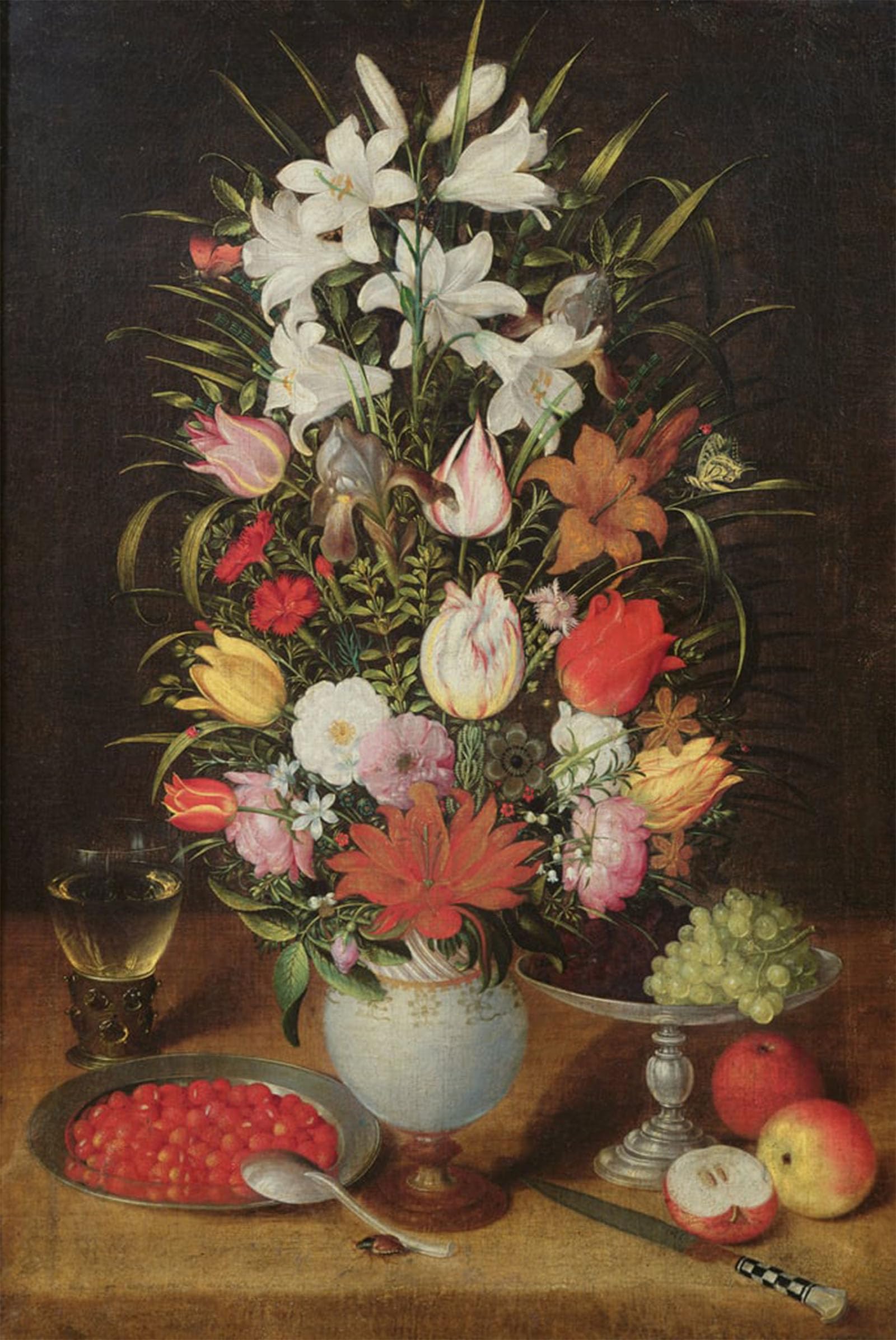 Artophiiu No Frame Abstract Art Picture Art Print Poster Painting For Wall Vase Of Flowers By Jan The Elder Brueghel Painting On Canvas For Home Decor 60X90cm